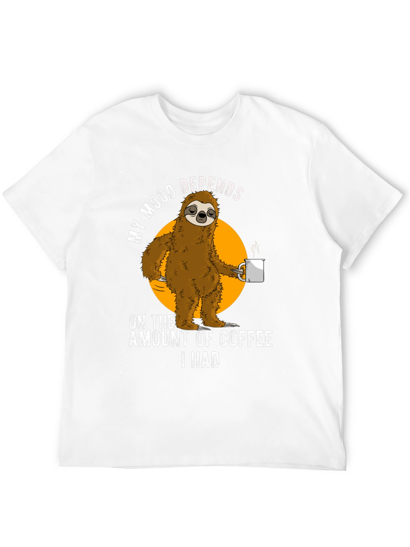 Coffee Sloth Graphic T-Shirt