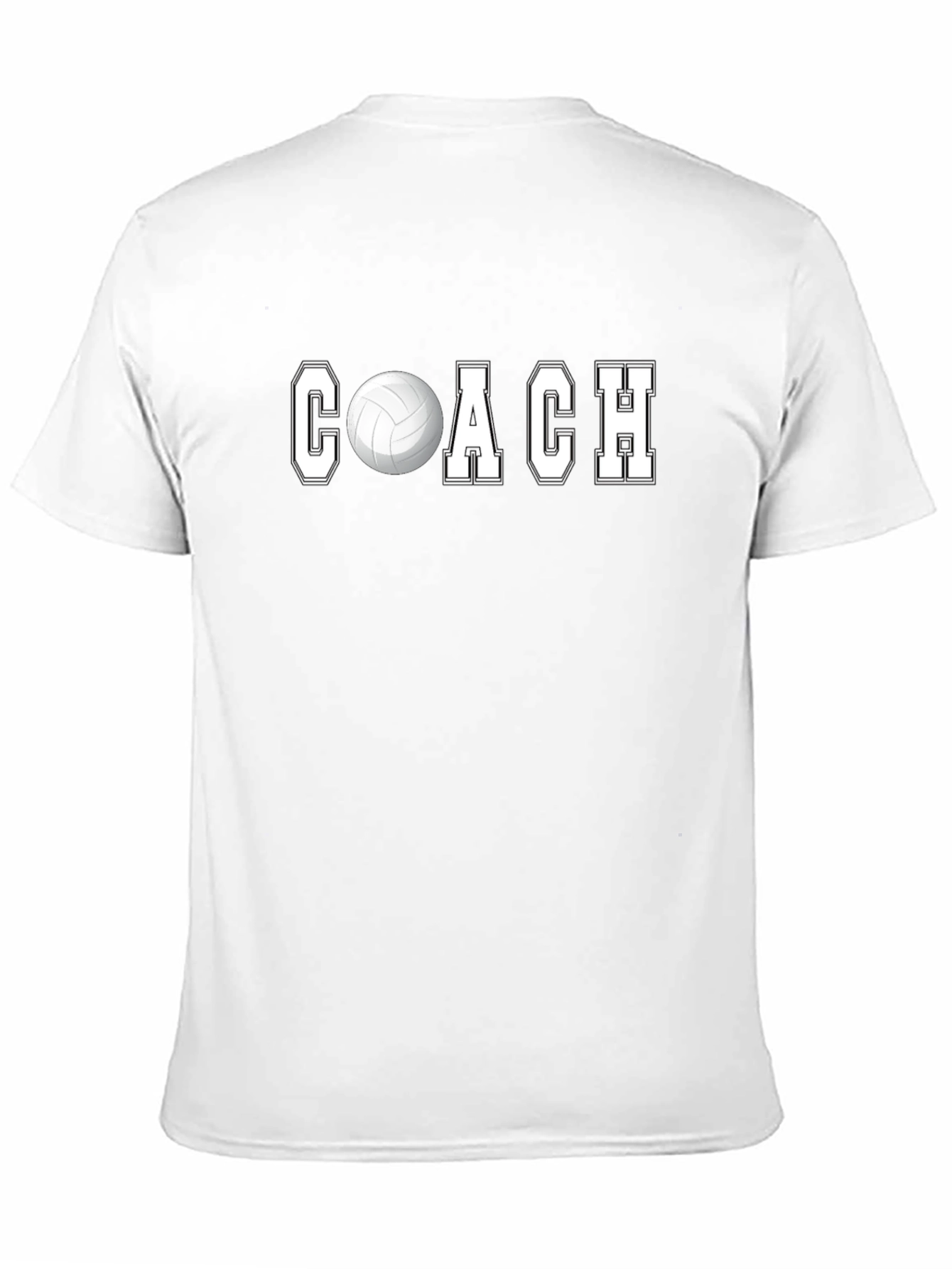 Volleyball Coach T-Shirt - Black Cotton Tee