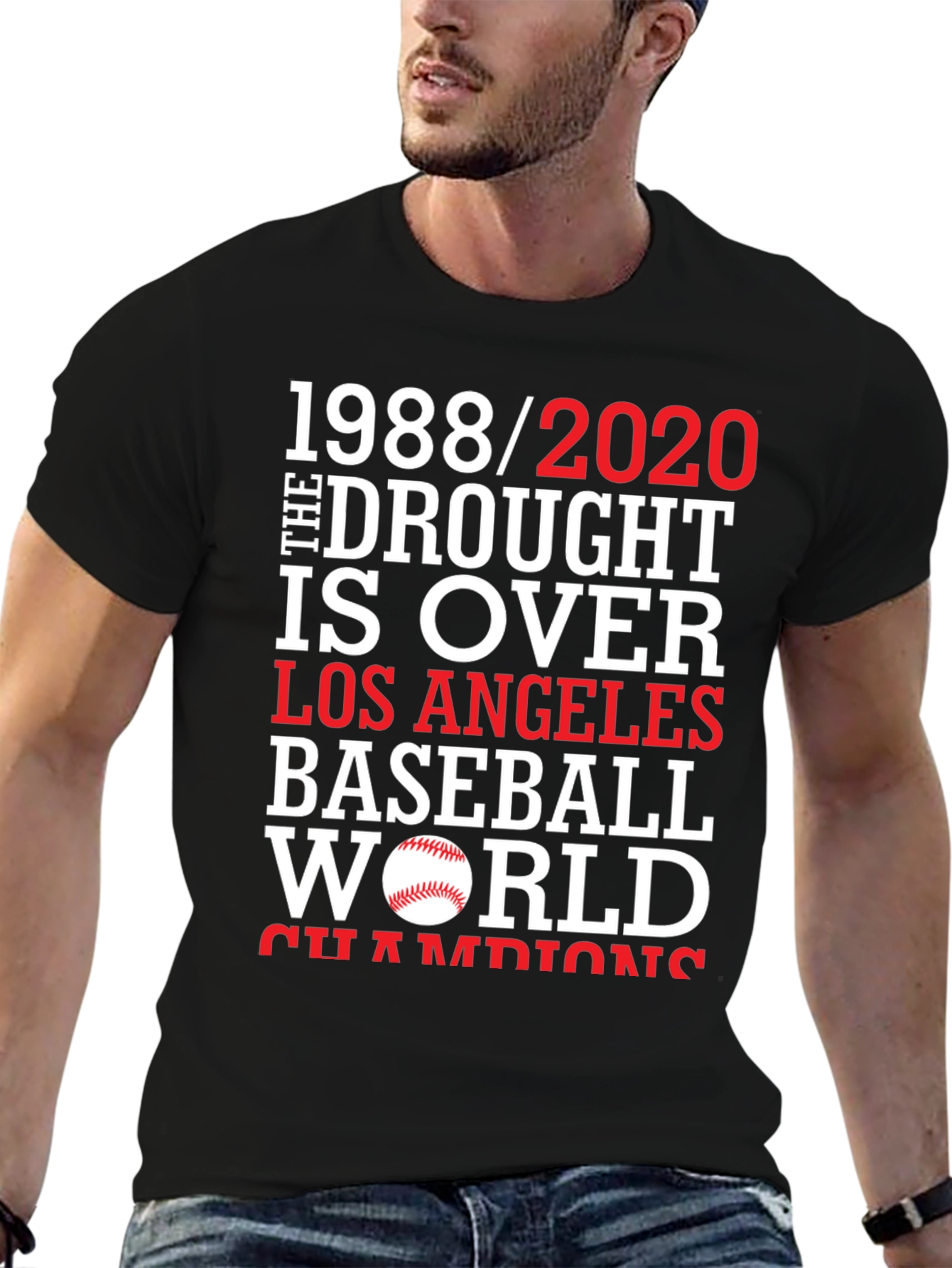 Dodgers 1988/2020 Drought is Over Baseball T-Shirt