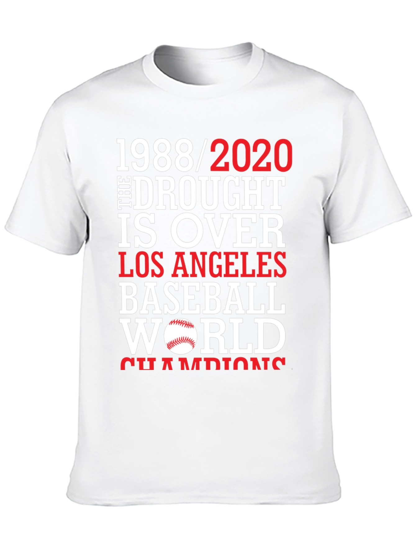 Dodgers 1988/2020 Drought is Over Baseball T-Shirt