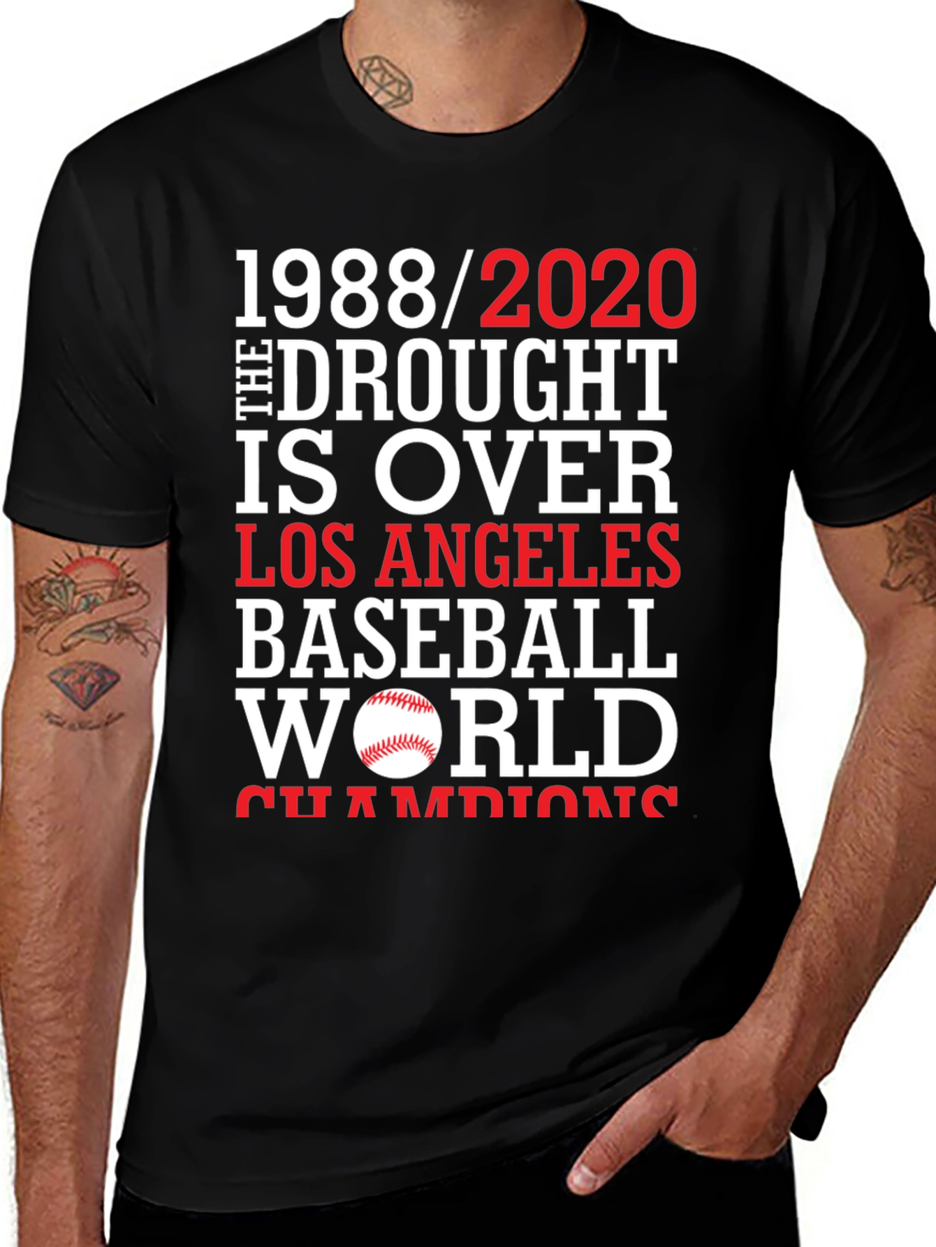 Dodgers 1988/2020 Drought is Over Baseball T-Shirt