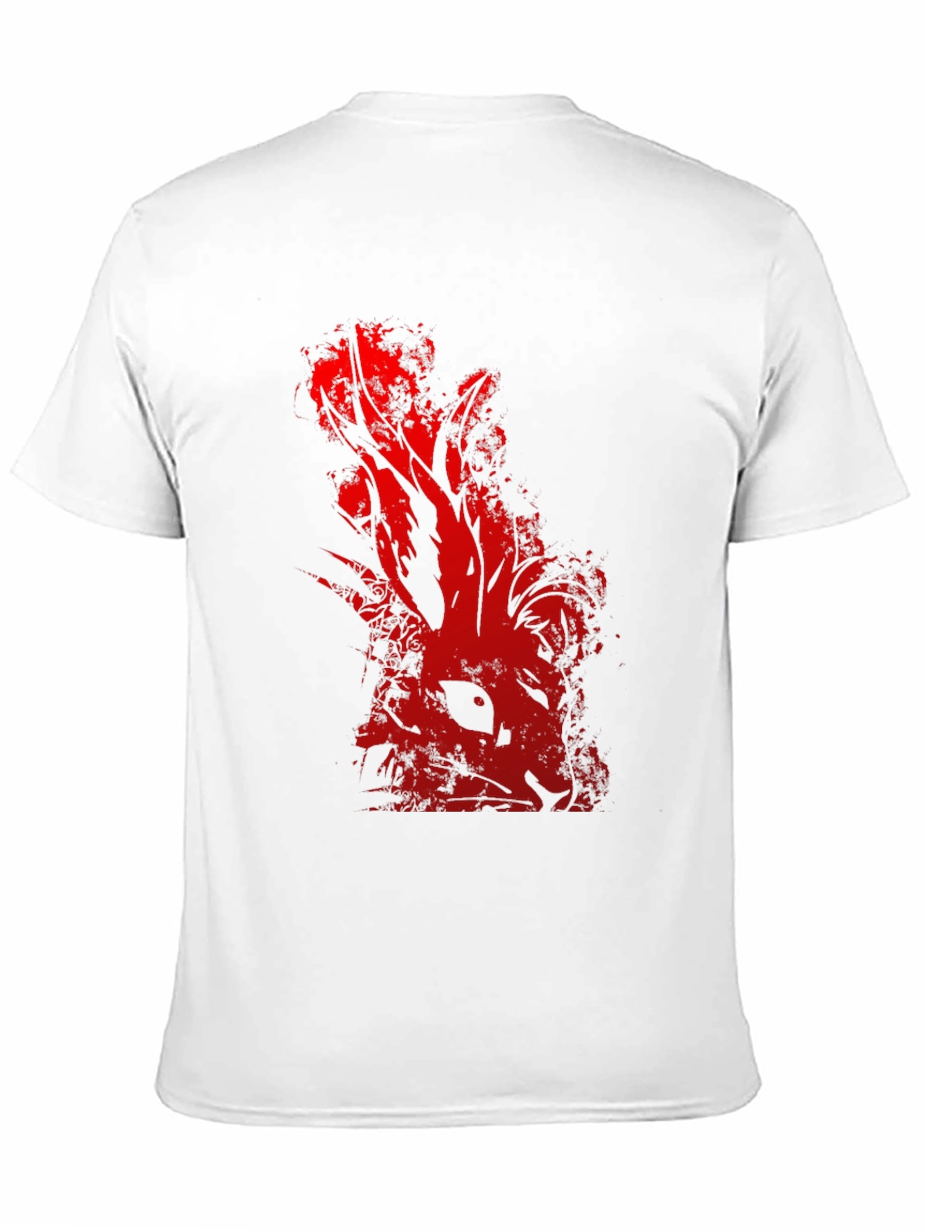 Red Rabbit Graphic Black T-Shirt