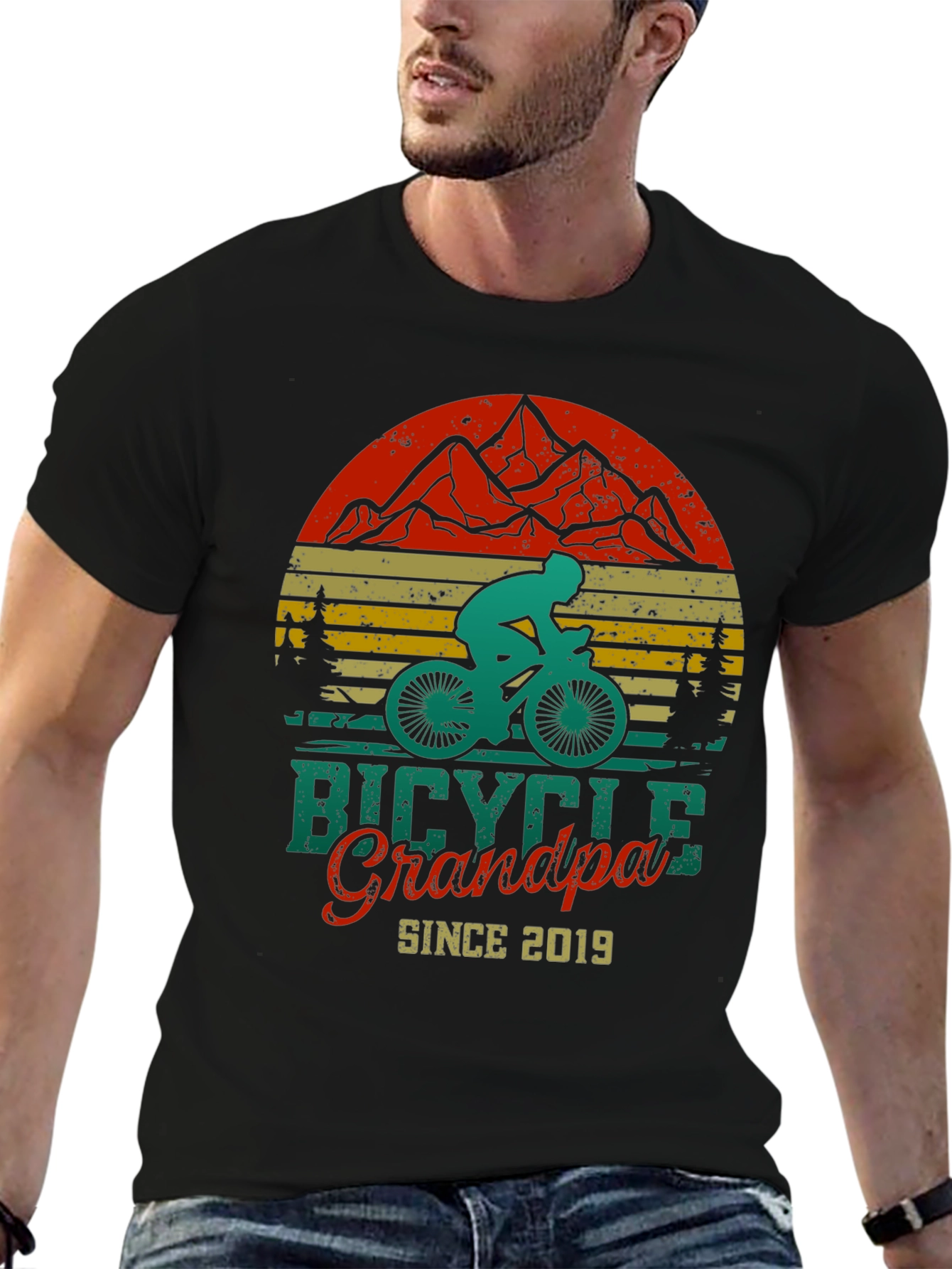 Bicycle Grandpa Since 2019 T-Shirt