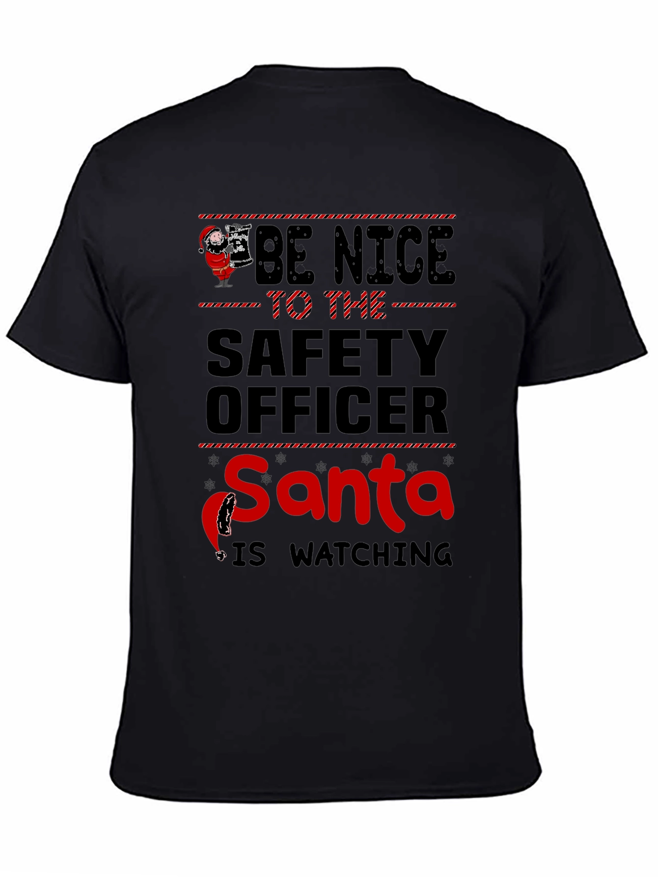 Safety Officer Santa Christmas T-Shirt