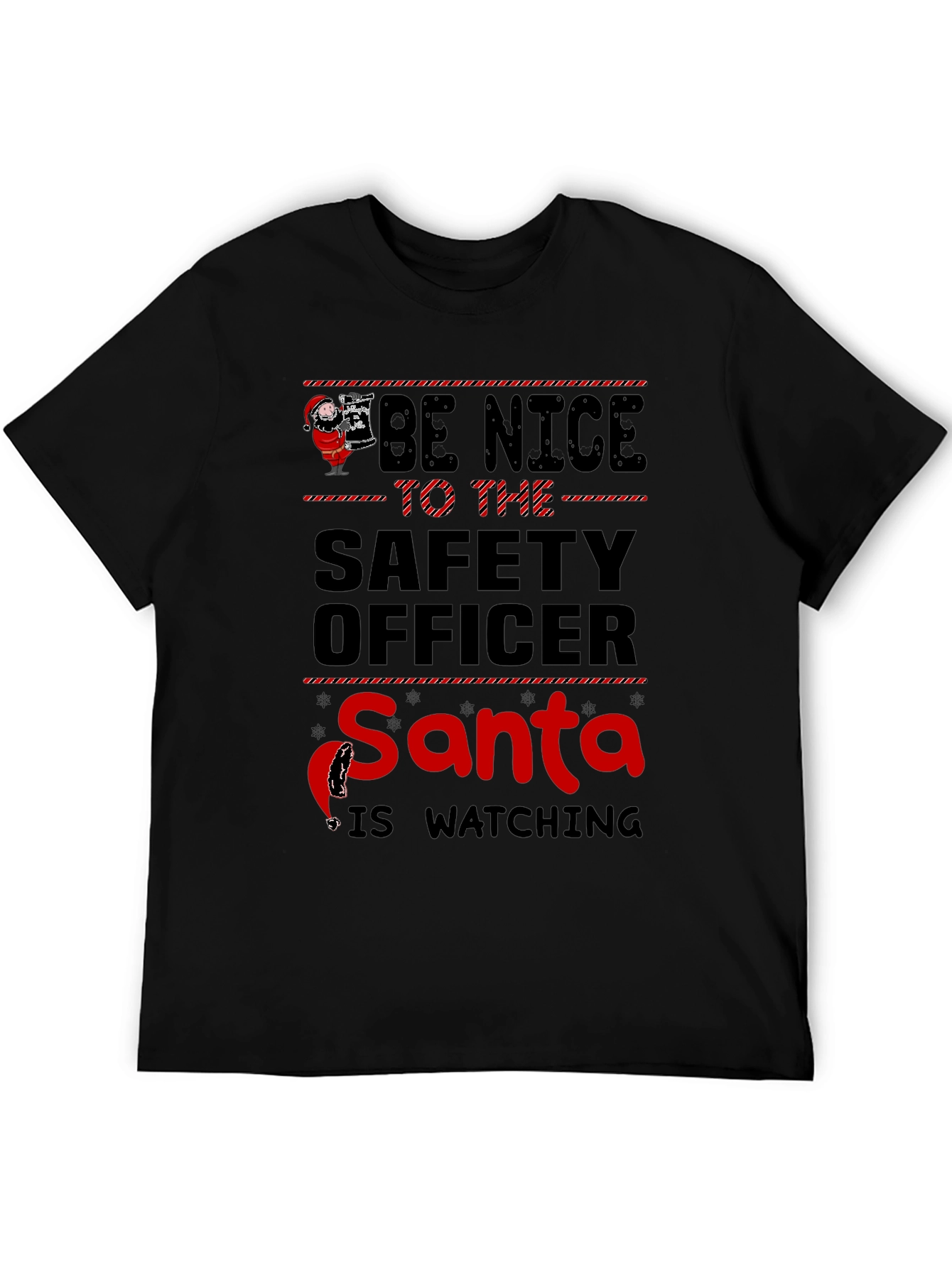 Safety Officer Santa Christmas T-Shirt