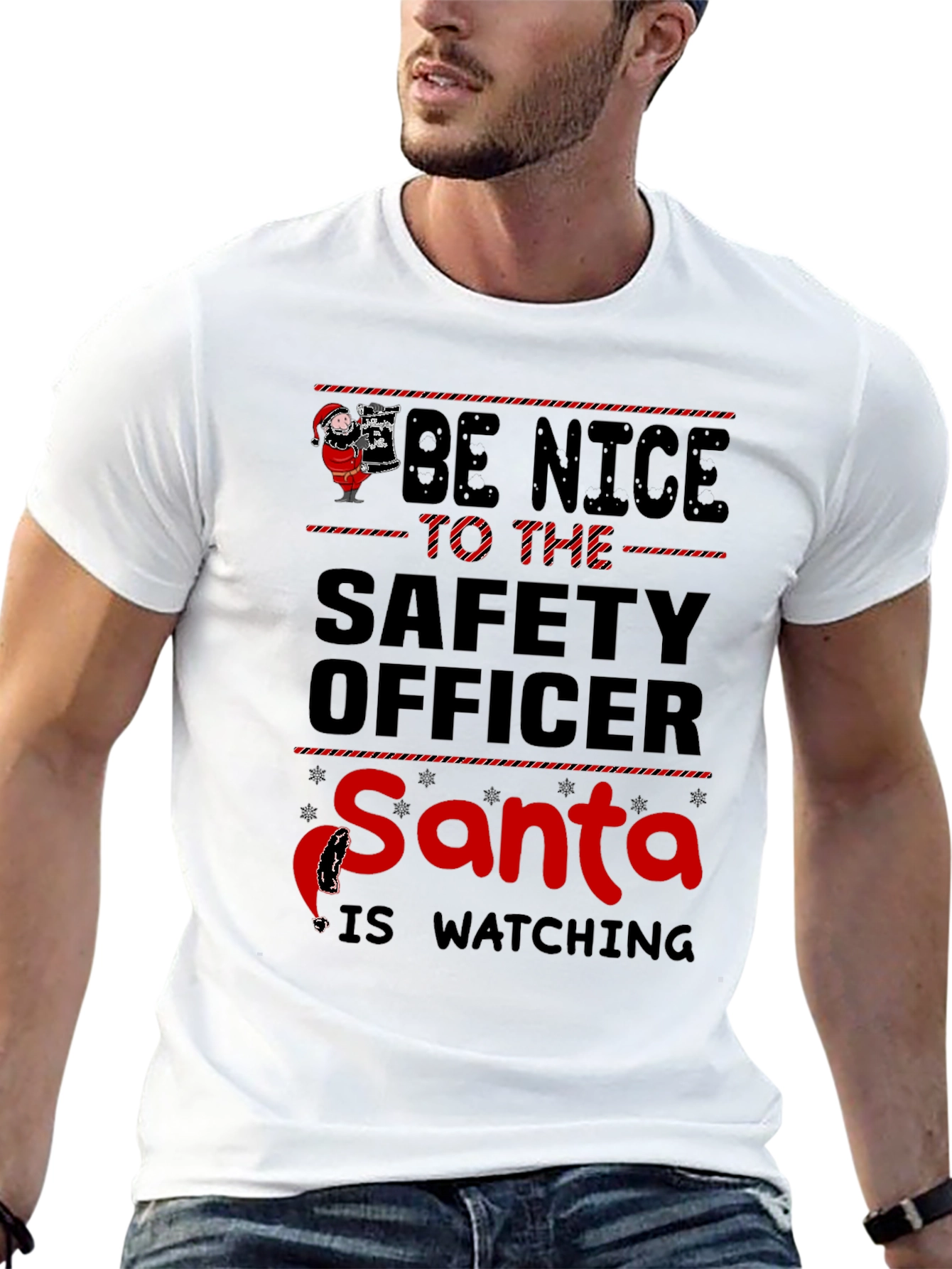 Safety Officer Santa Christmas T-Shirt