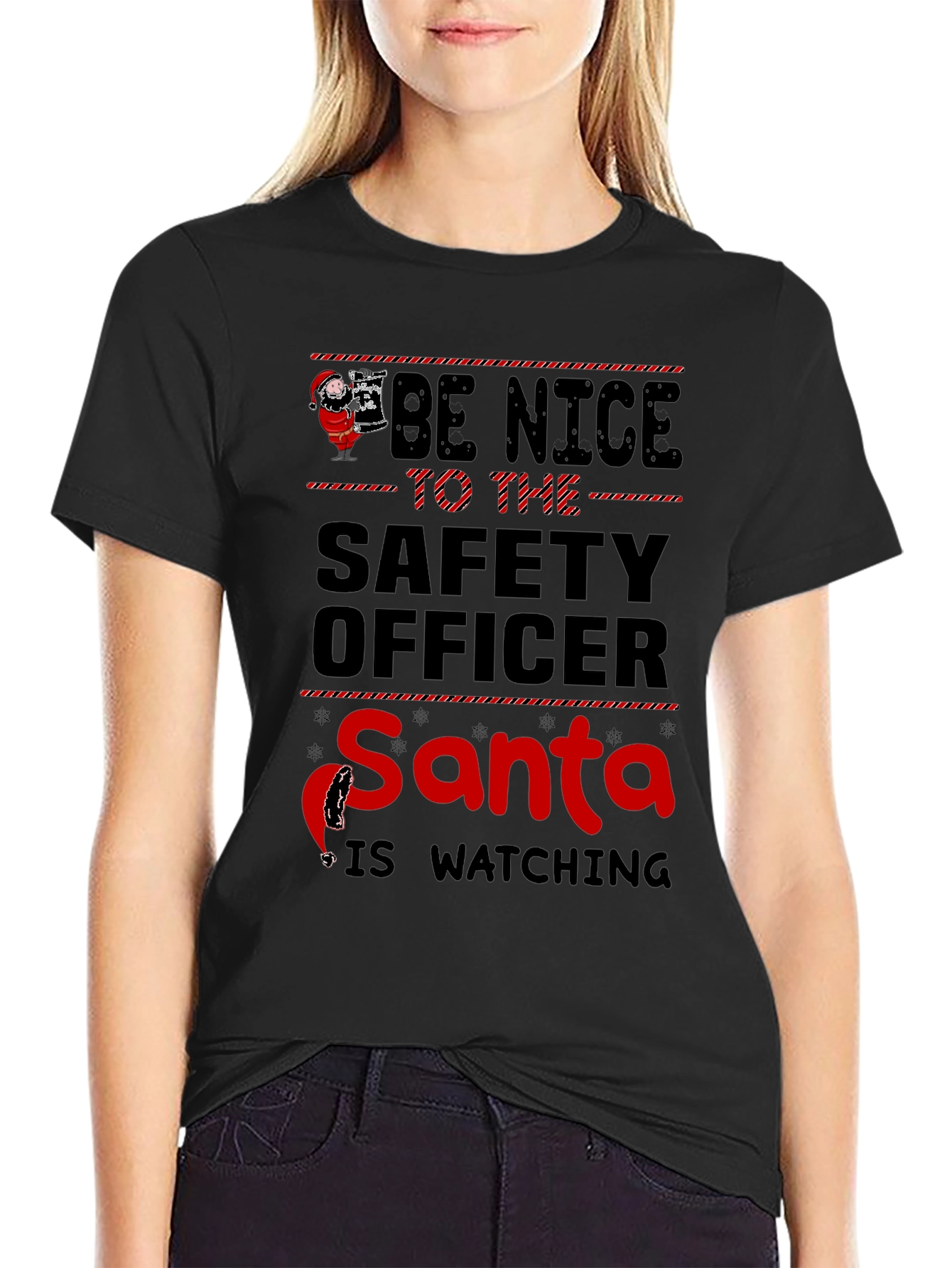 Safety Officer Santa Christmas T-Shirt