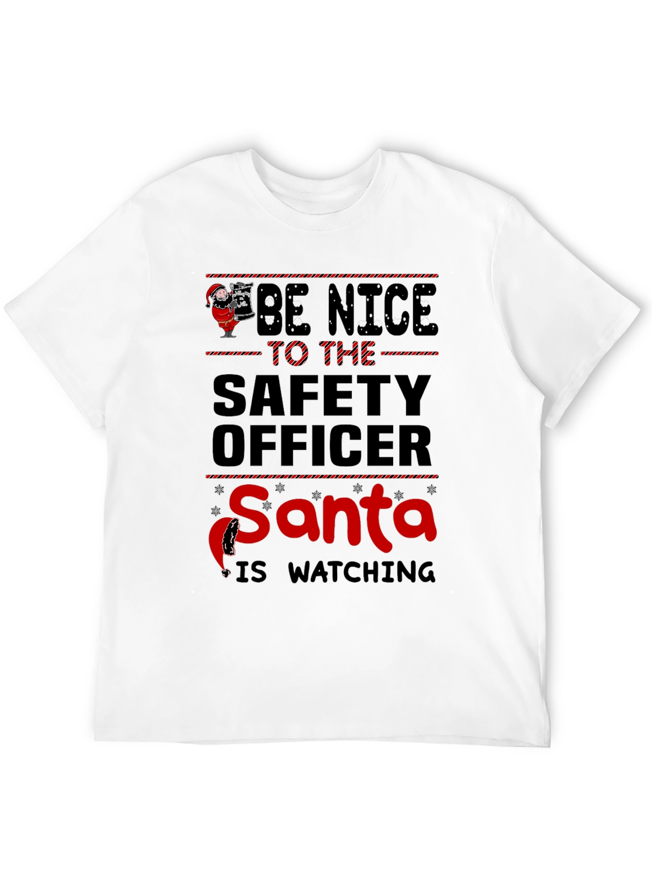 Safety Officer Santa Christmas T-Shirt