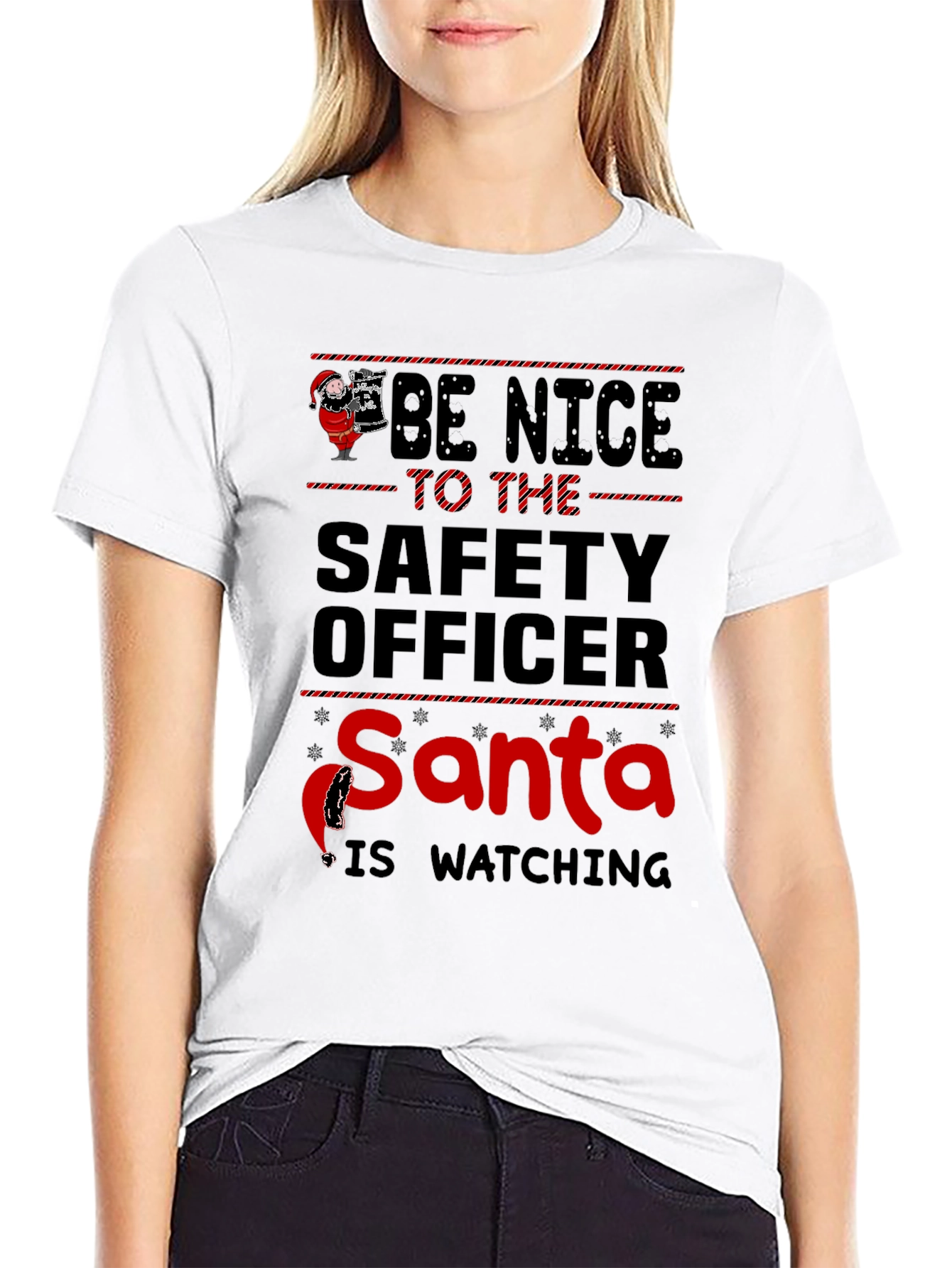 Safety Officer Santa Christmas T-Shirt