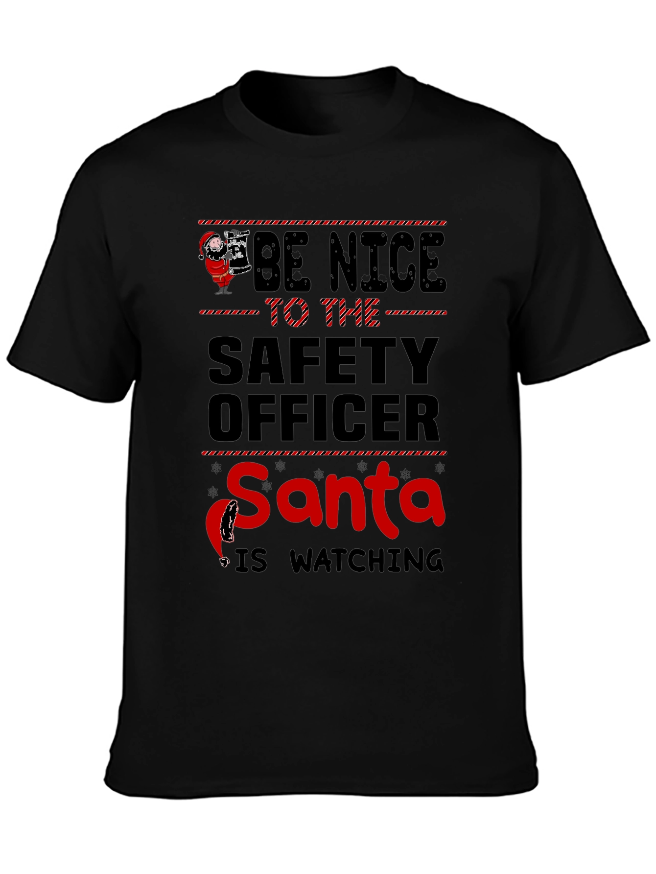 Safety Officer Santa Christmas T-Shirt