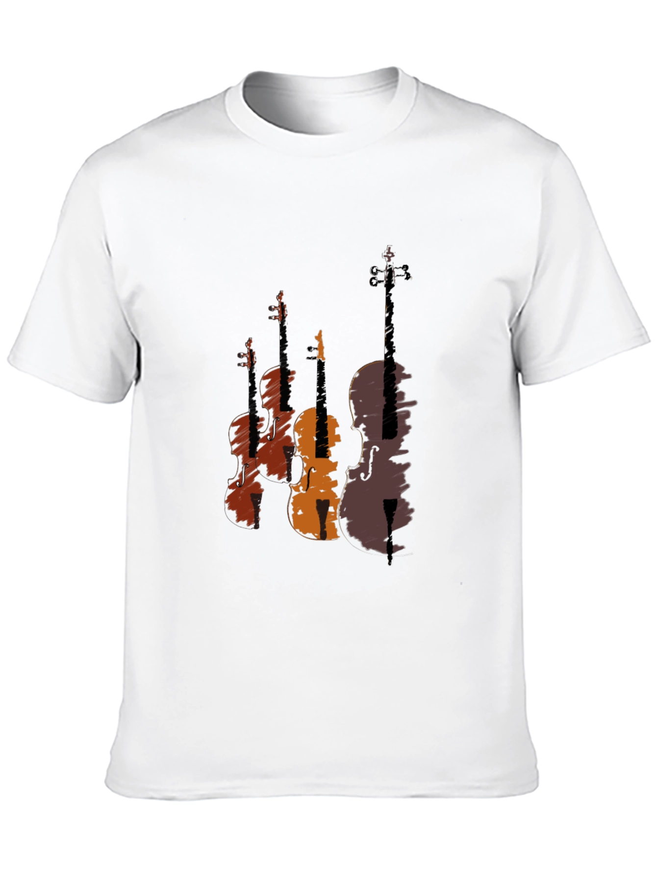 Musical Instrument T-Shirt - Grunge Violin Design