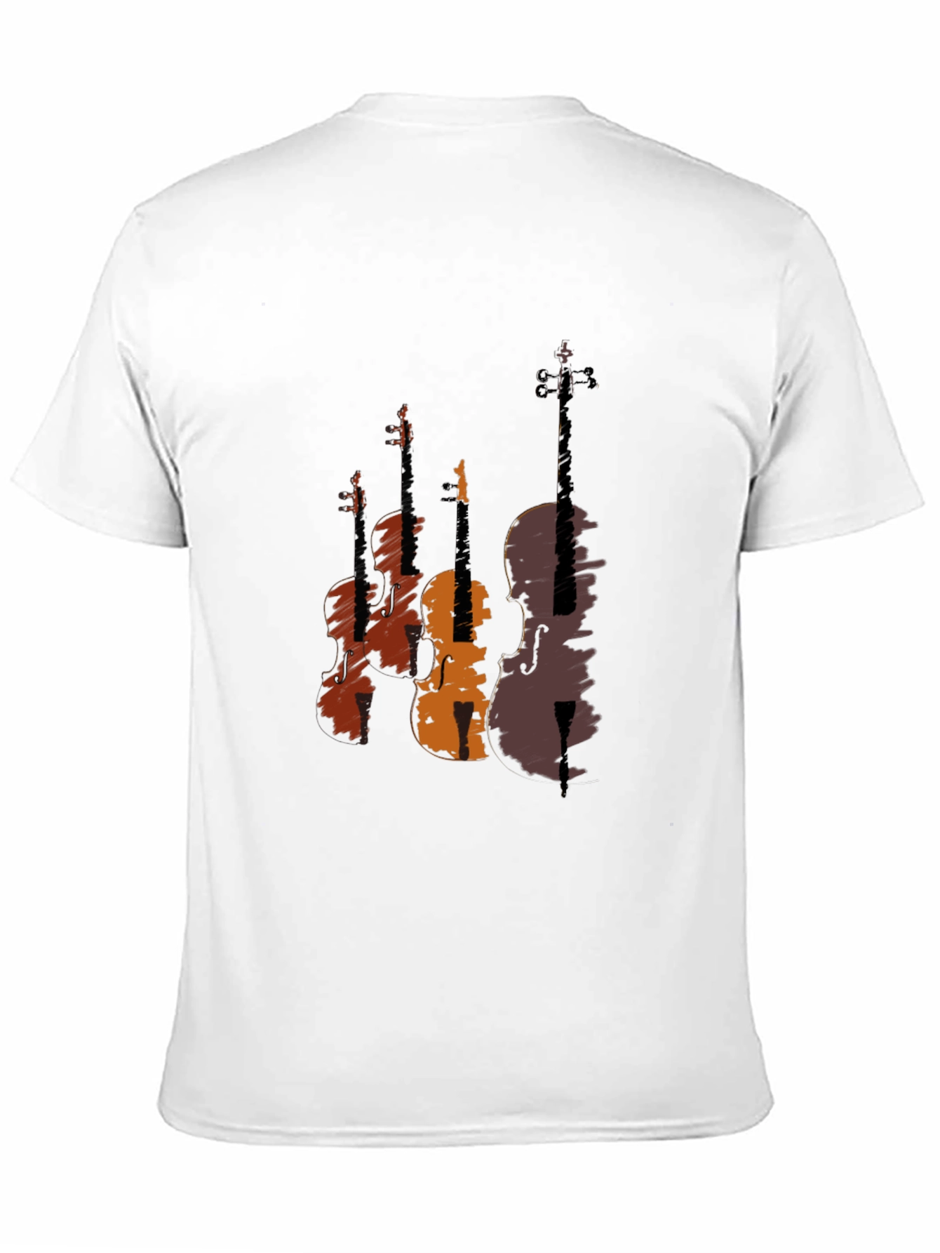 Musical Instrument T-Shirt - Grunge Violin Design