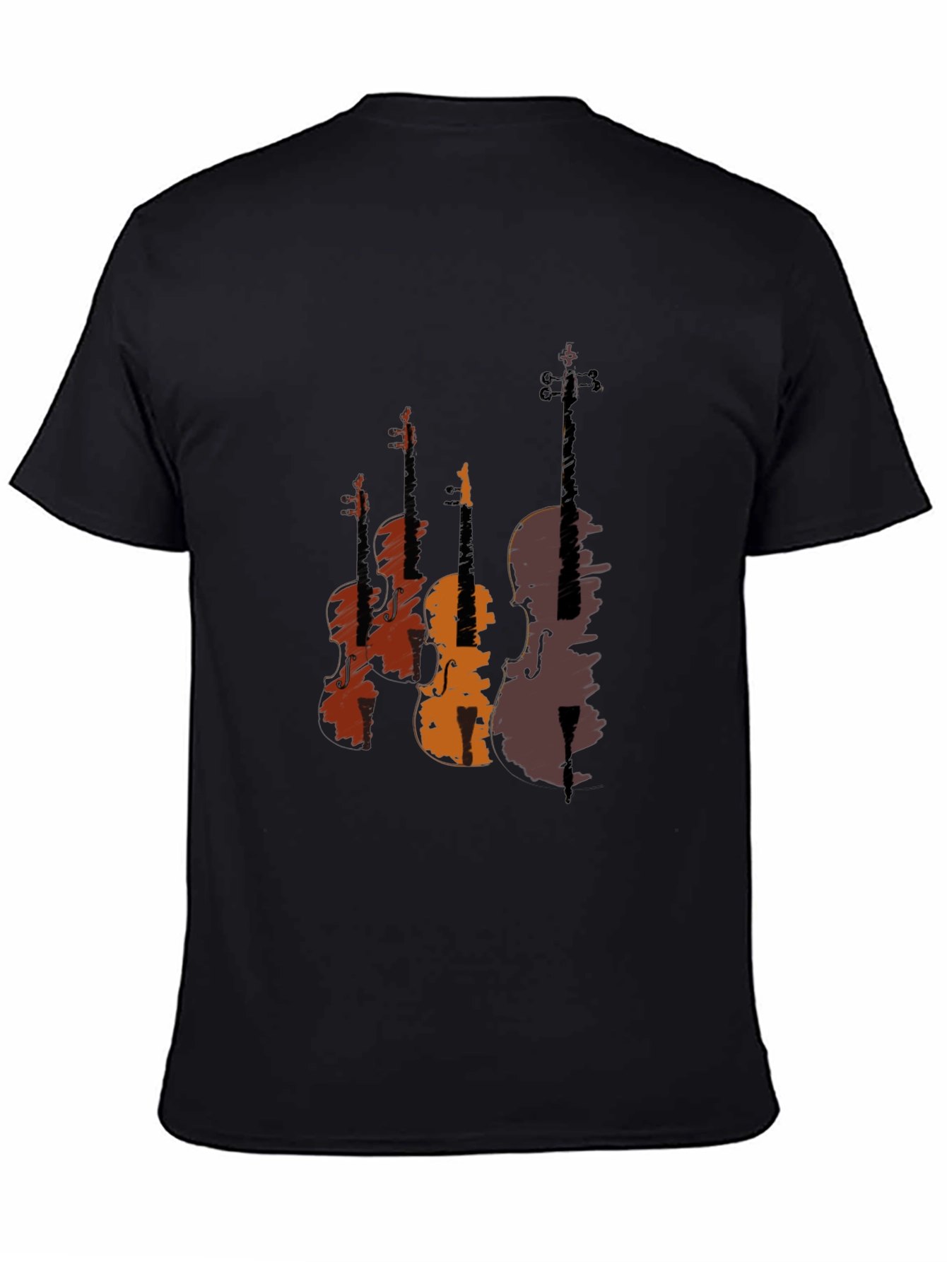 Musical Instrument T-Shirt - Grunge Violin Design