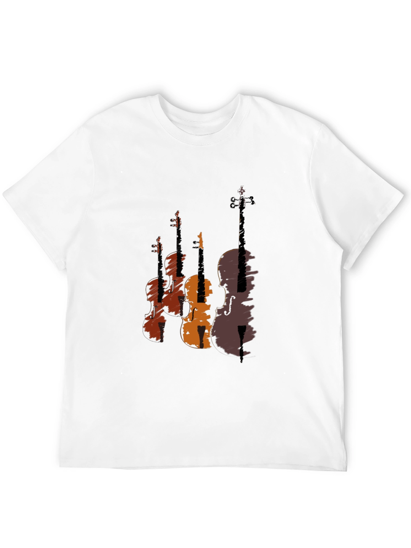 Musical Instrument T-Shirt - Grunge Violin Design