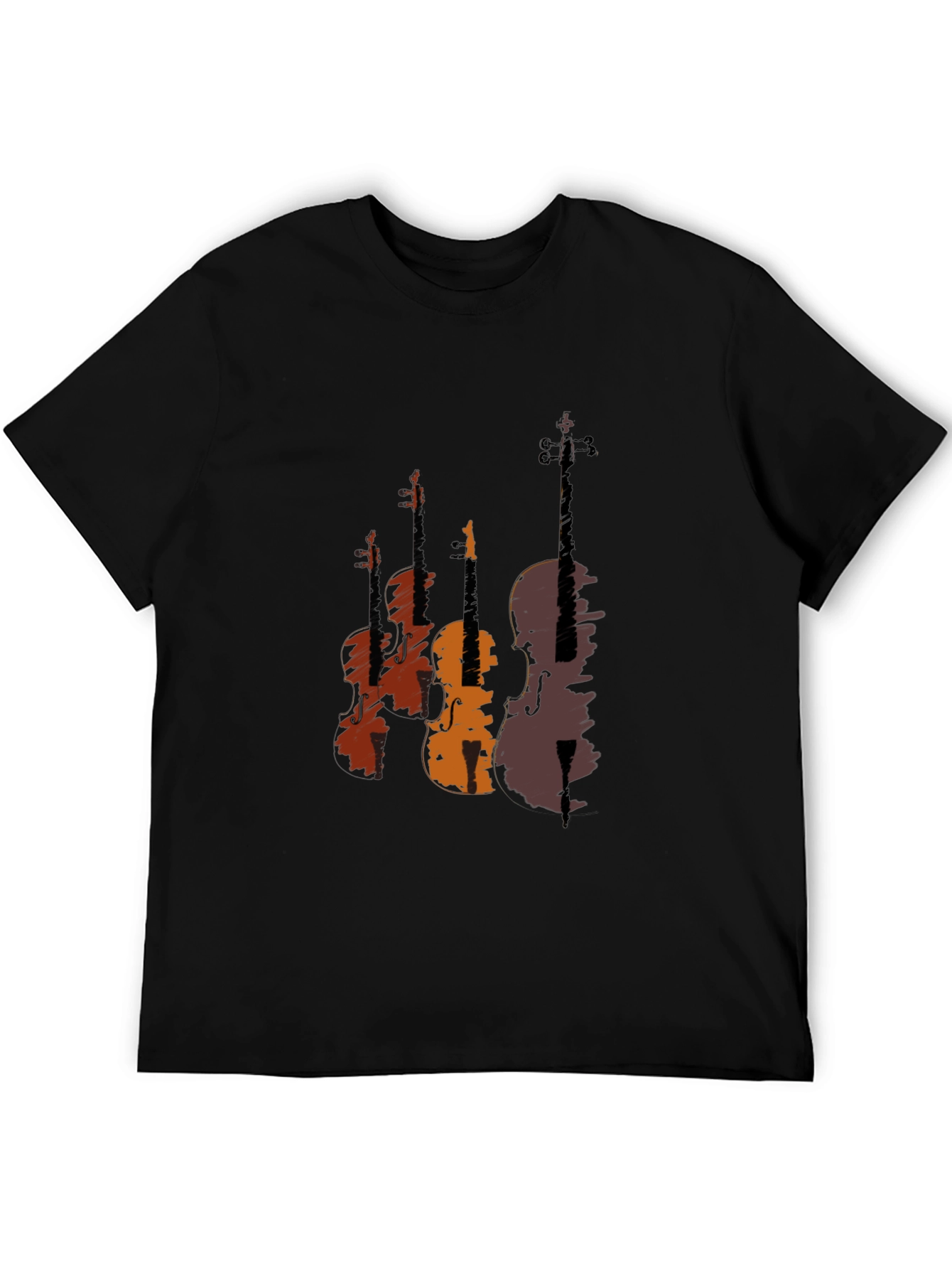 Musical Instrument T-Shirt - Grunge Violin Design
