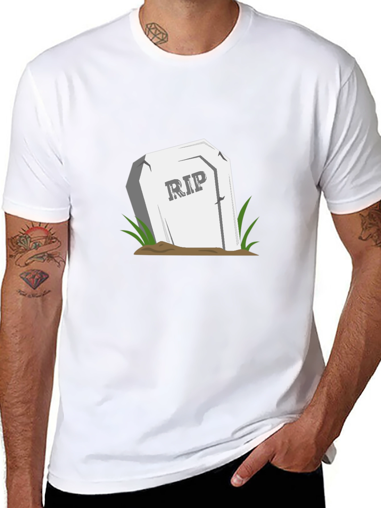 RIP Tombstone Graphic Tee - Halloween Costume