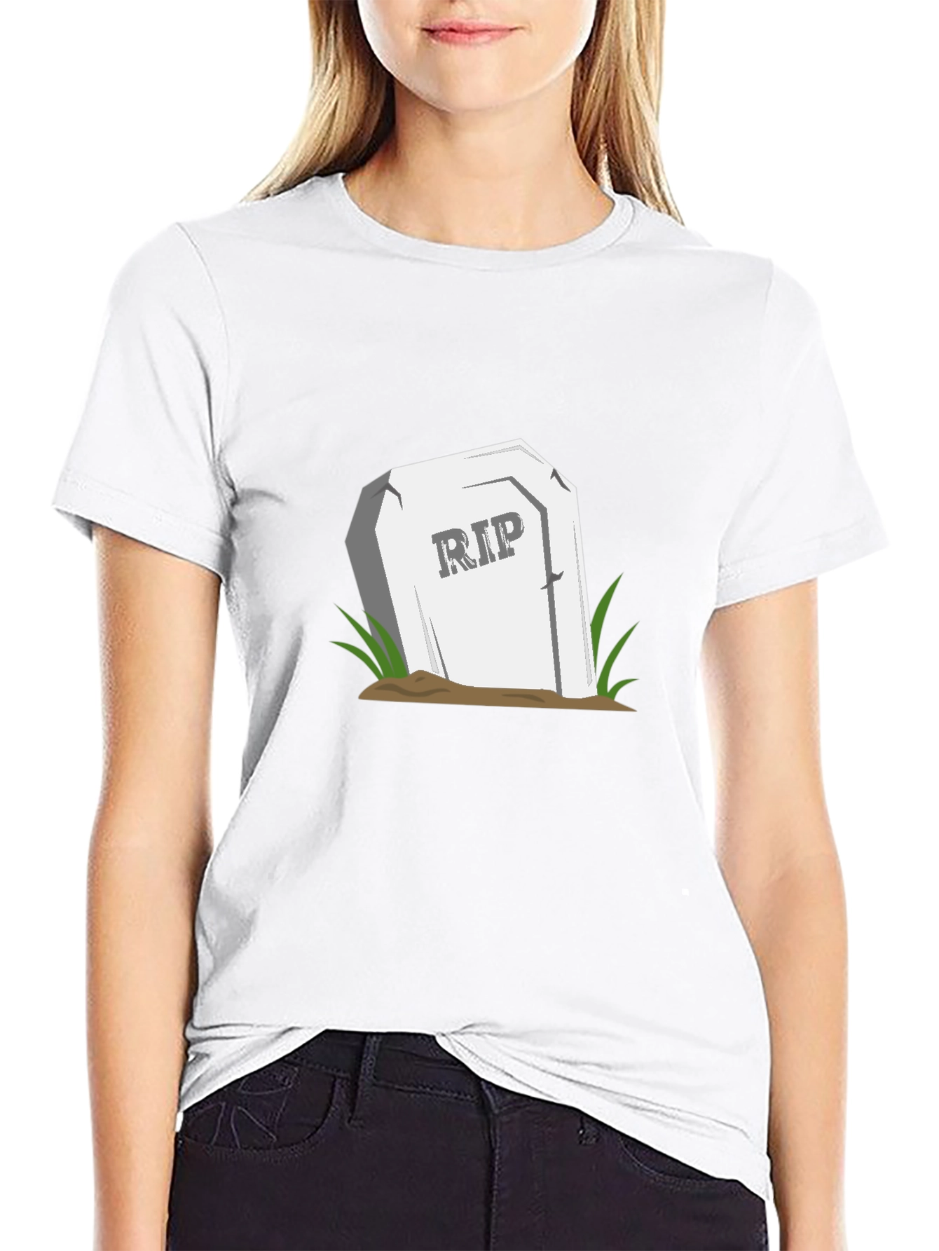 RIP Tombstone Graphic Tee - Halloween Costume