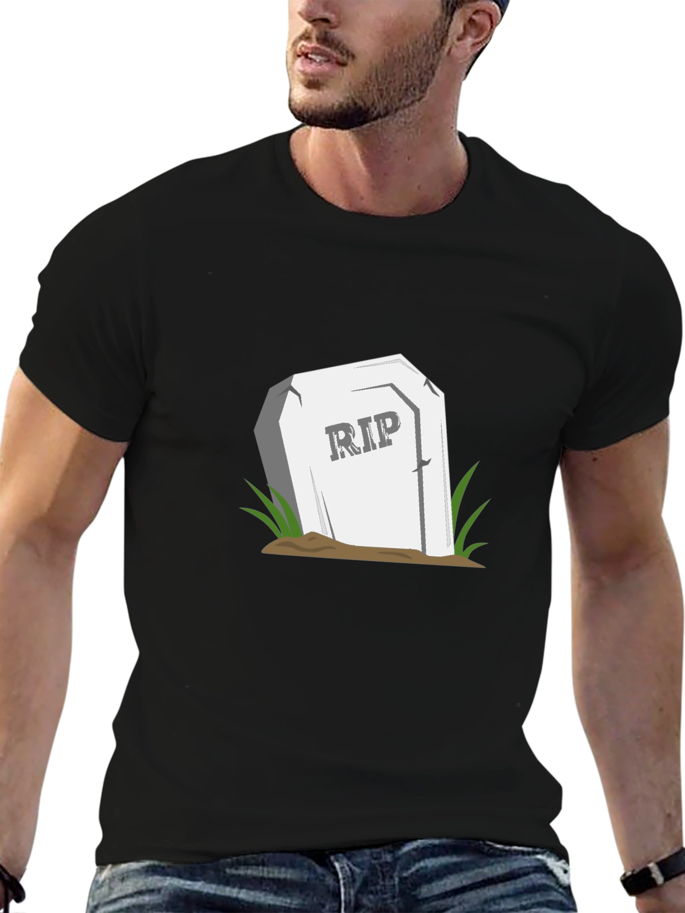 RIP Tombstone Graphic Tee - Halloween Costume