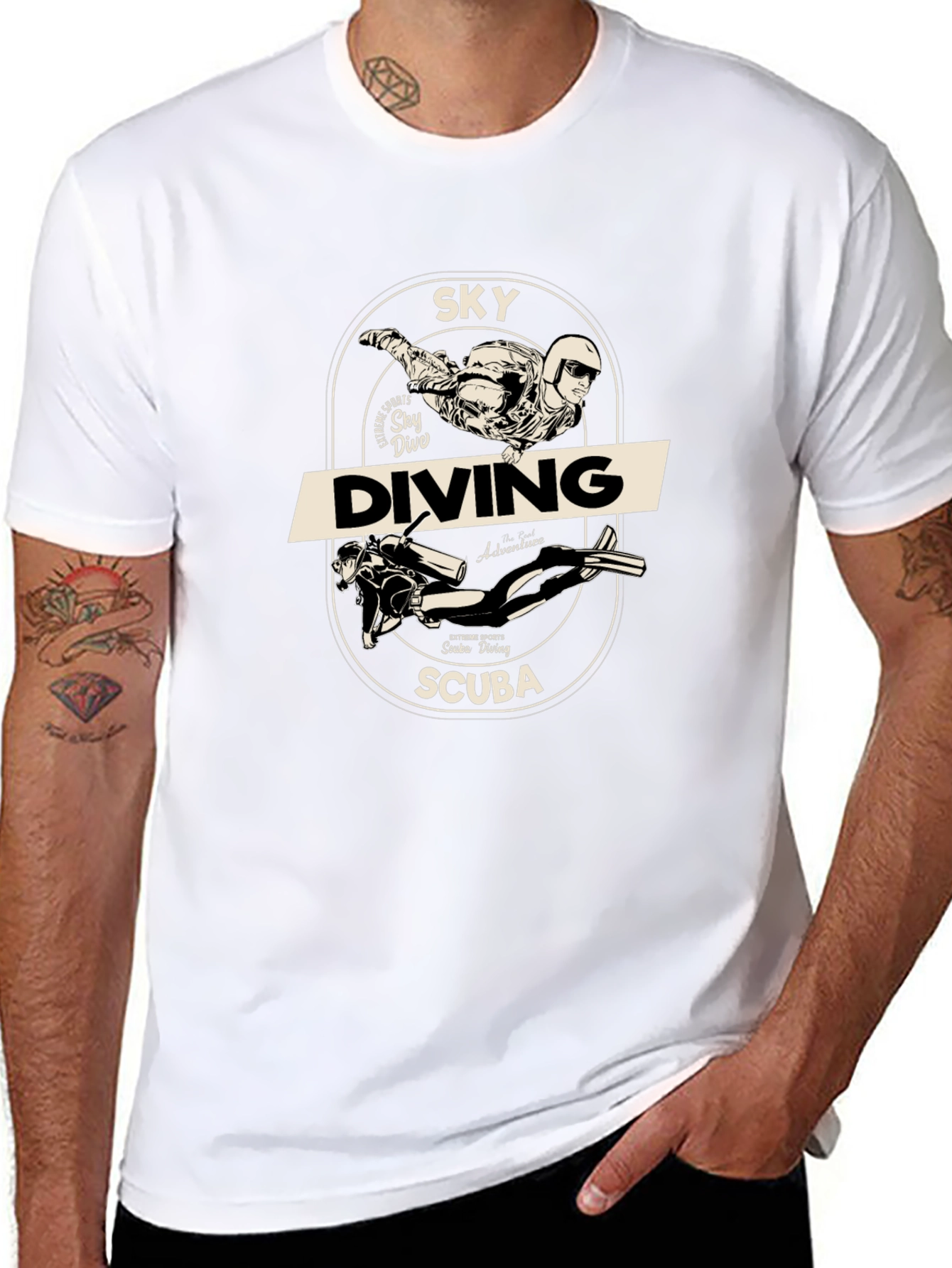 Sky Diving & Scuba Adventure Tee