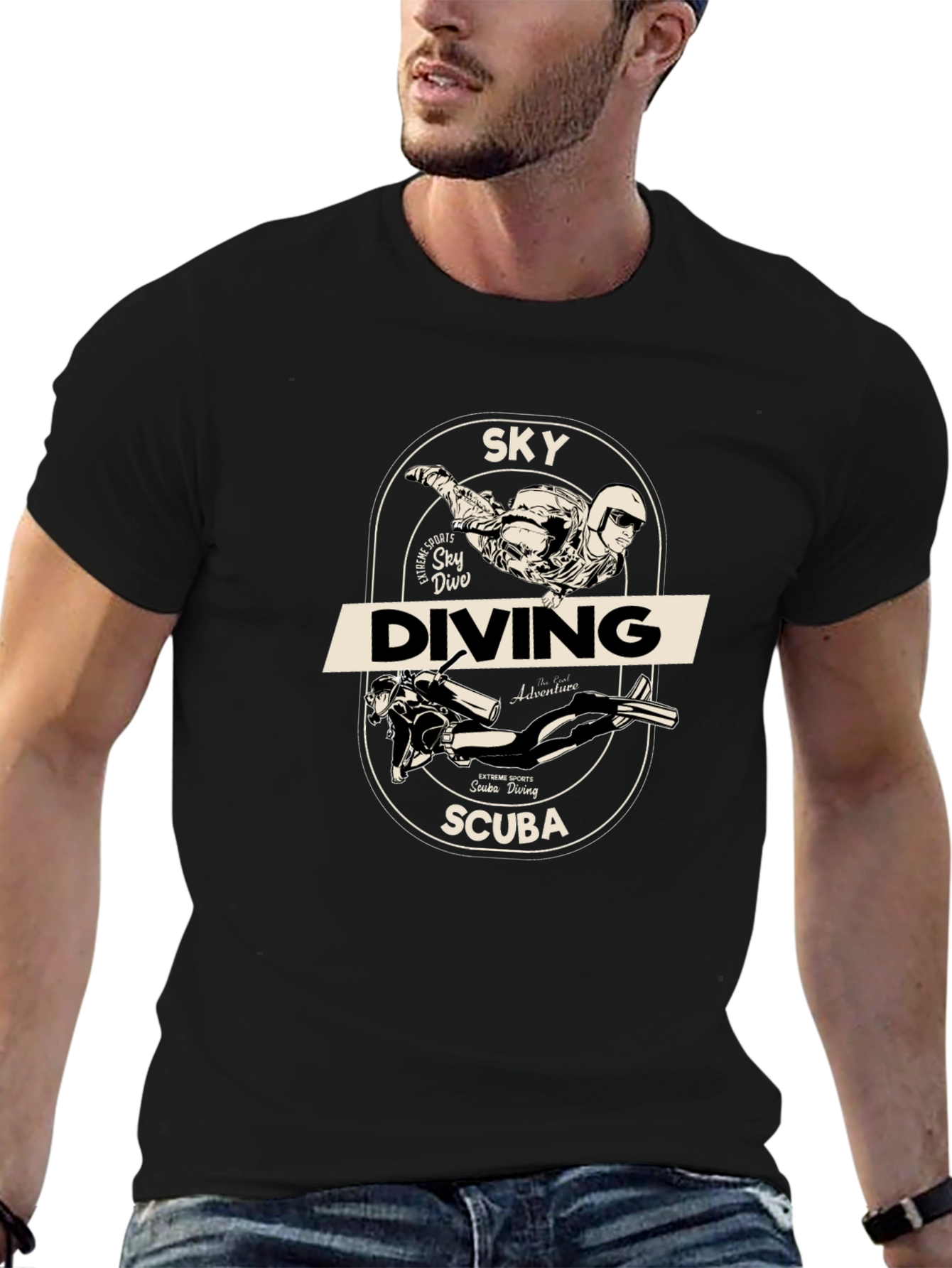 Sky Diving & Scuba Adventure Tee