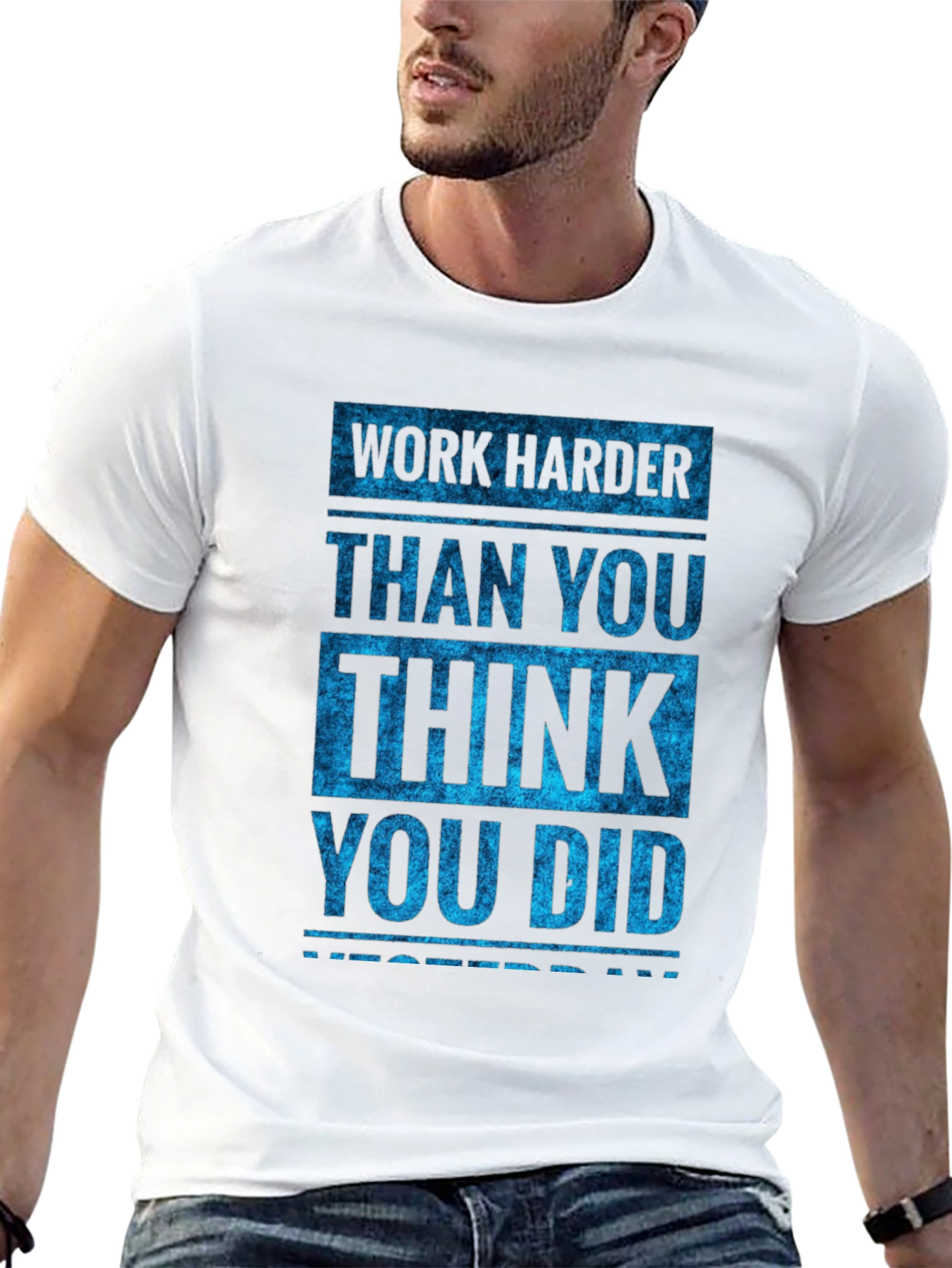 Motivational Work Harder Graphic Tee