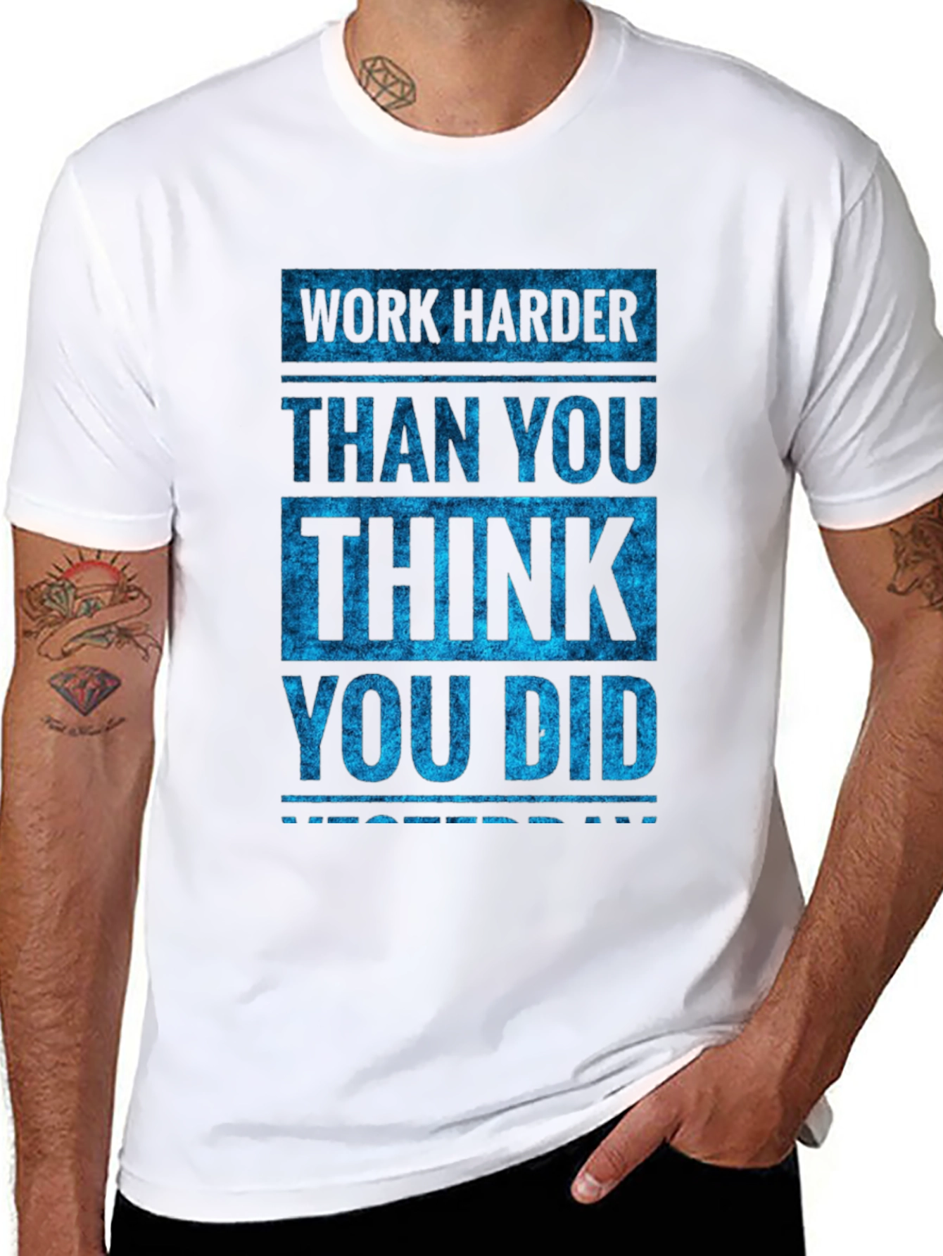 Motivational Work Harder Graphic Tee