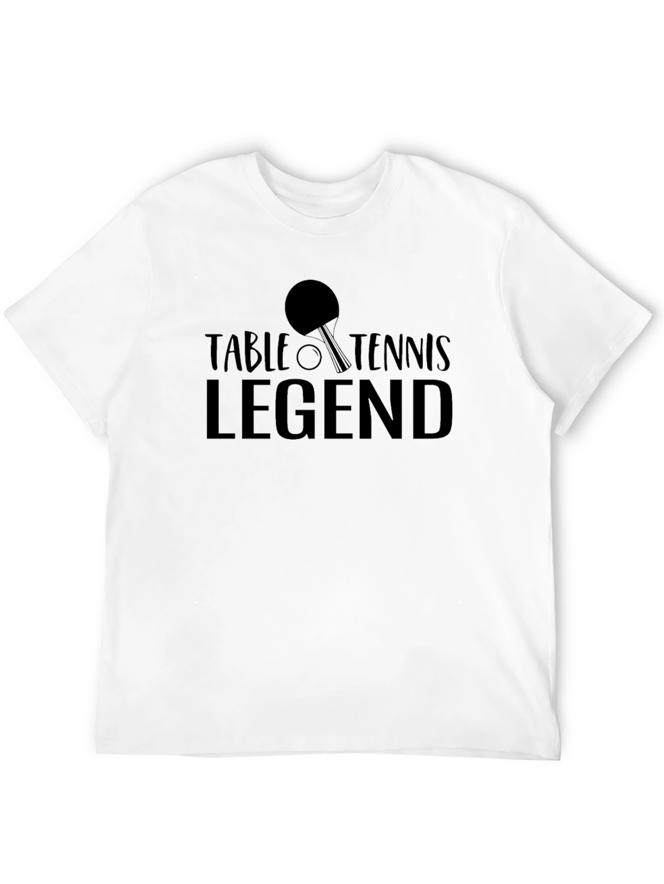Table Tennis Legend Black Graphic Tee
