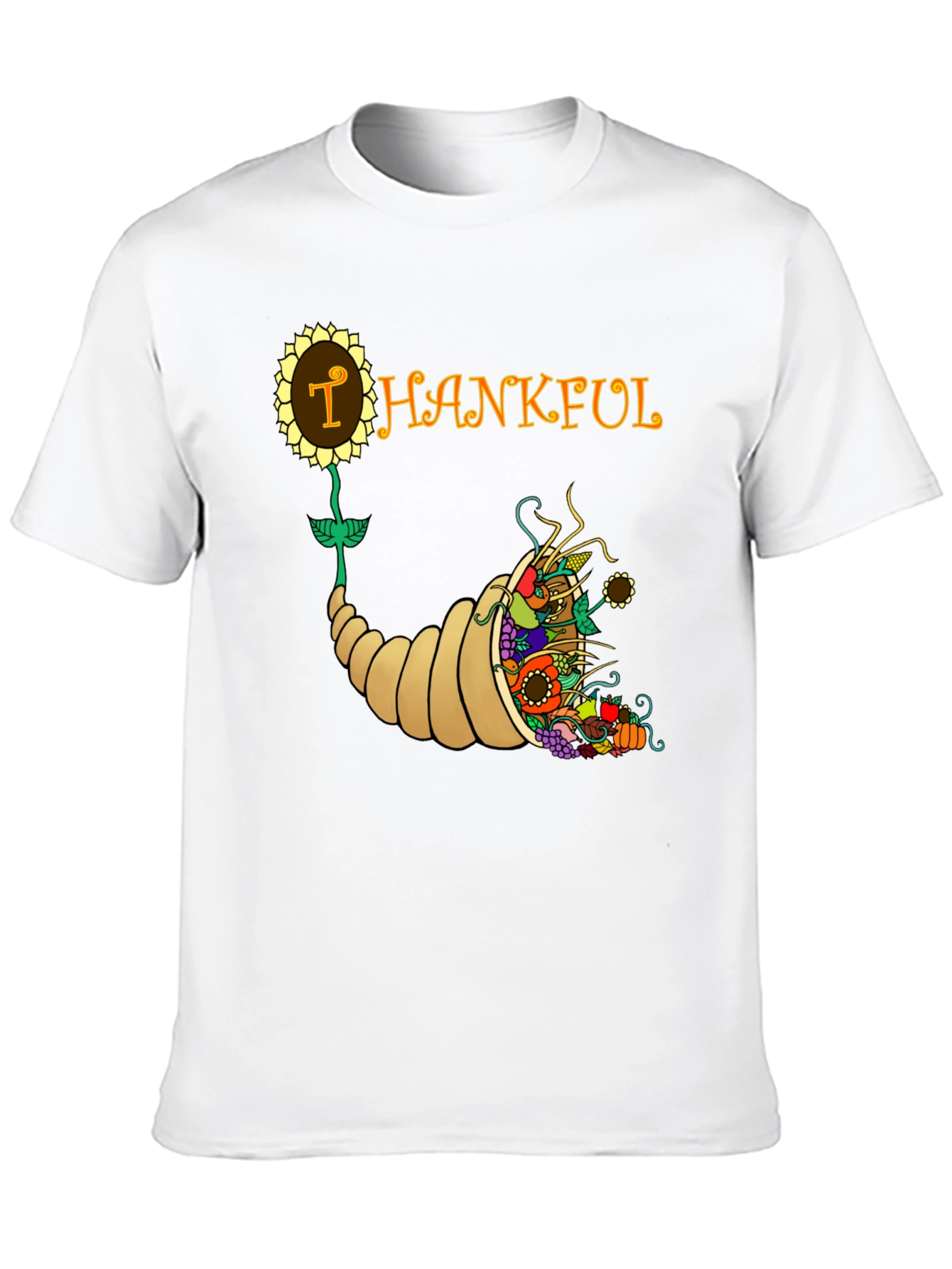 Thanksgiving Cornucopia Graphic T-Shirt