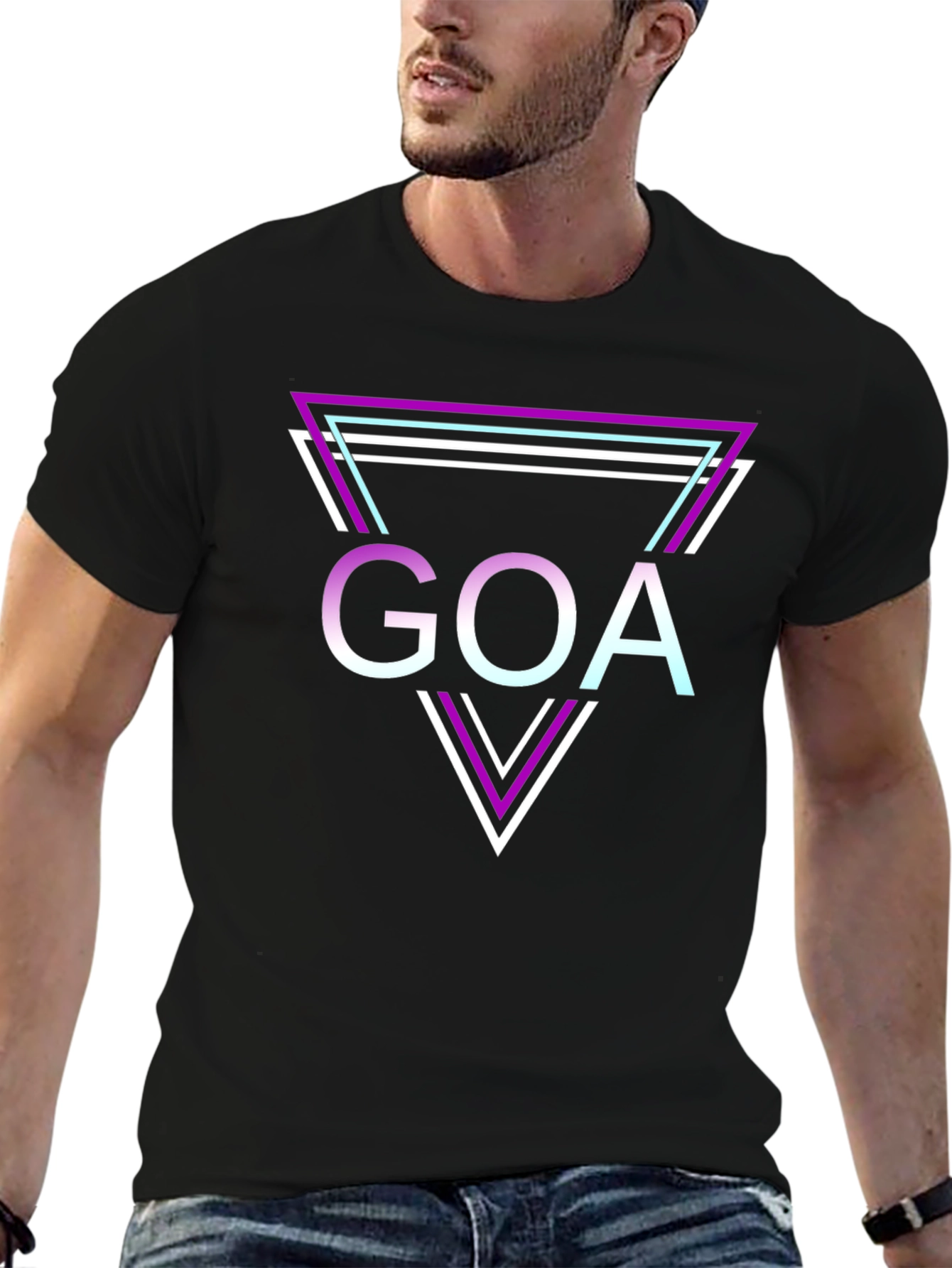 Goa Graphic Tee - Retro Triangle Design