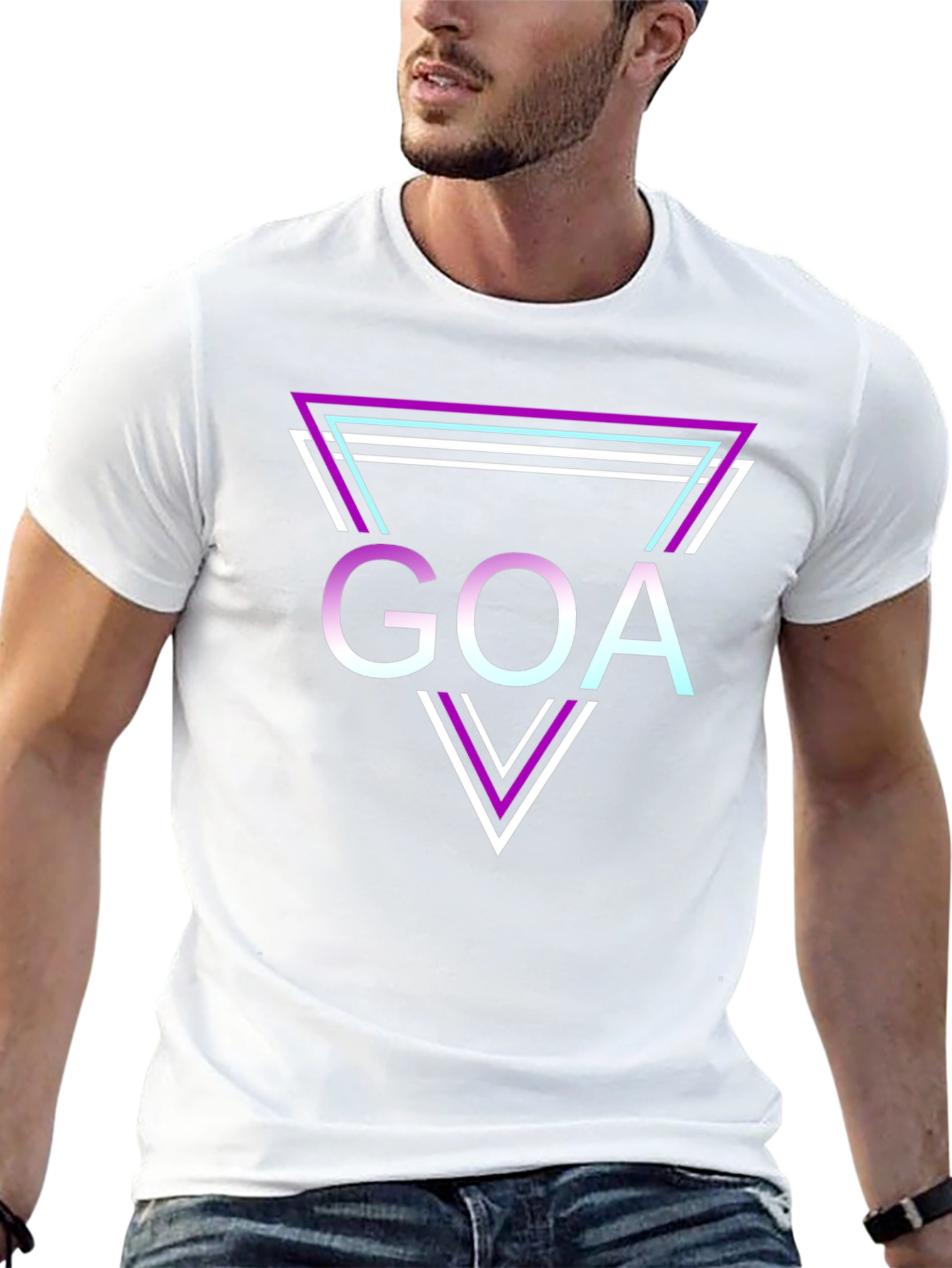 Goa Graphic Tee - Retro Triangle Design