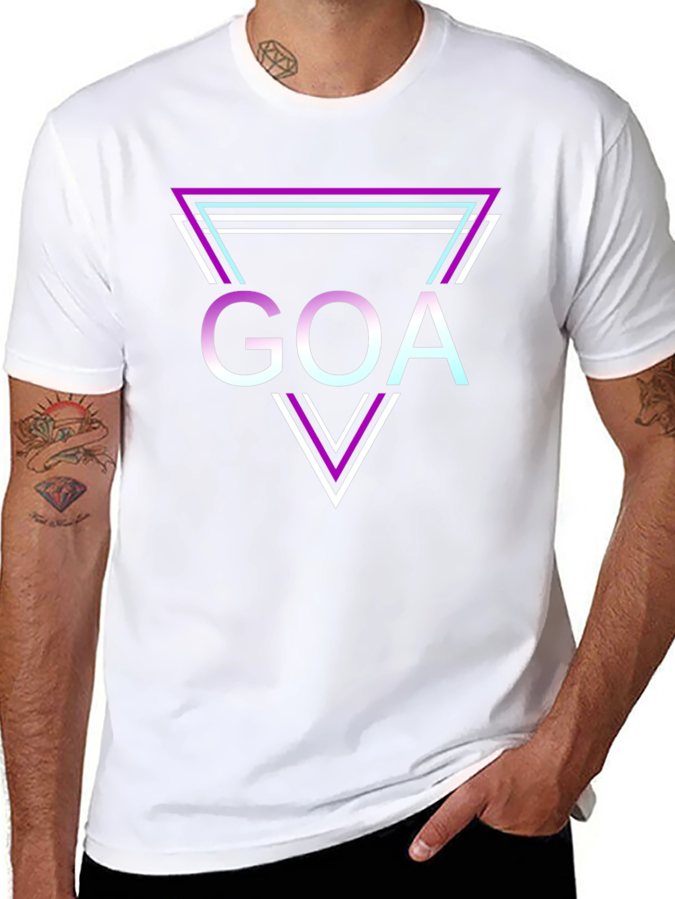 Goa Graphic Tee - Retro Triangle Design