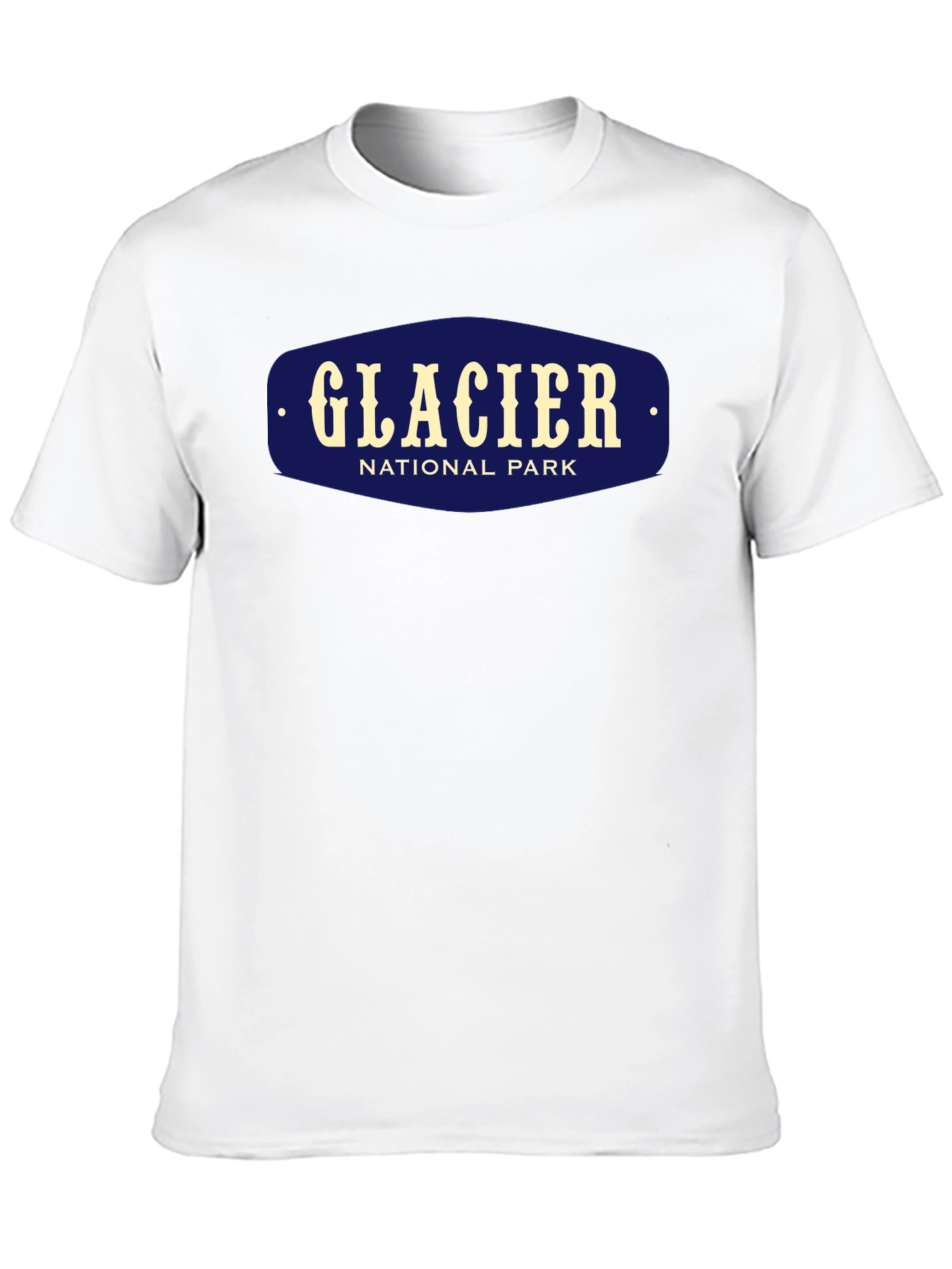 Glacier National Park Black Graphic T-Shirt