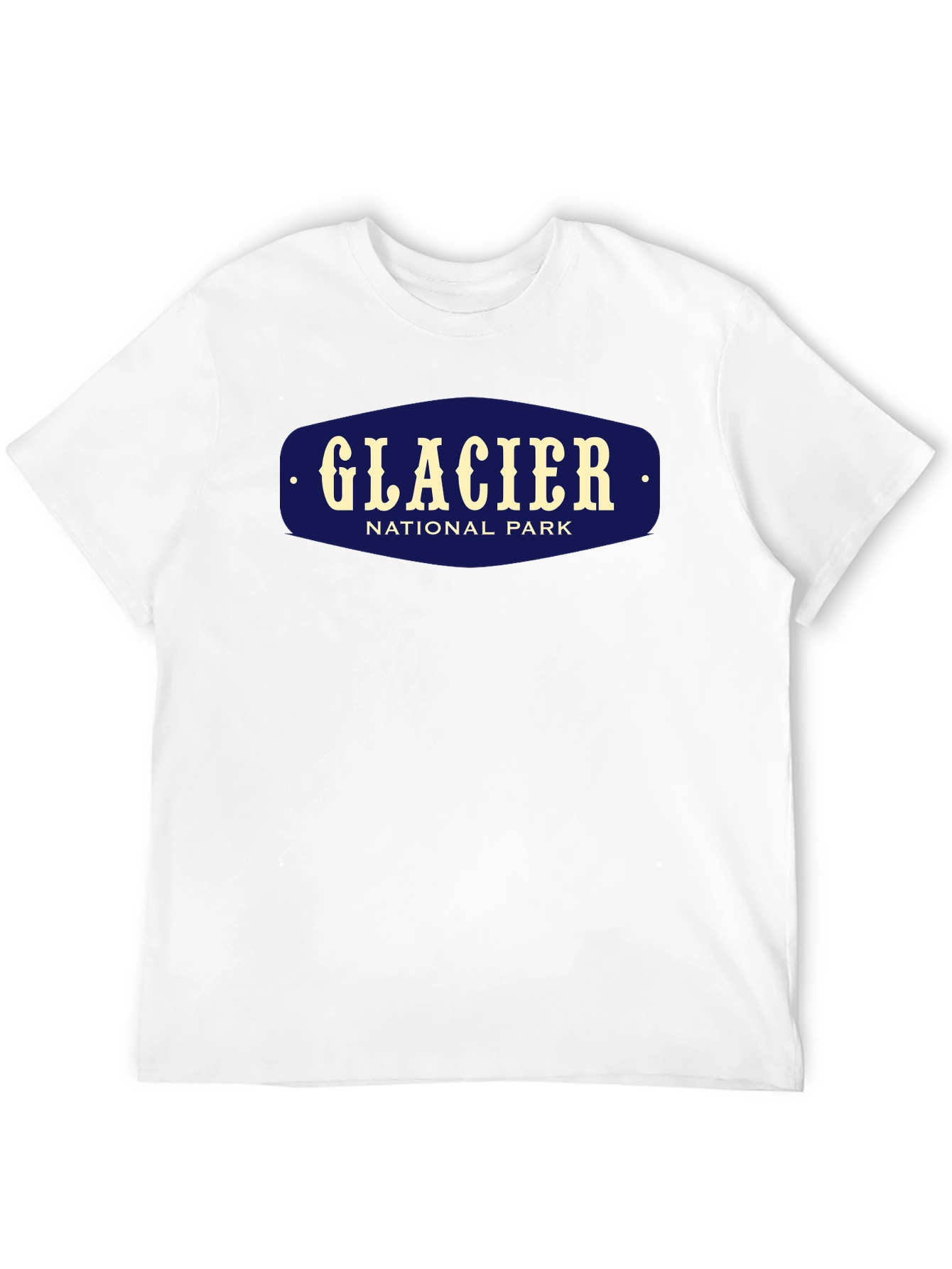Glacier National Park Black Graphic T-Shirt