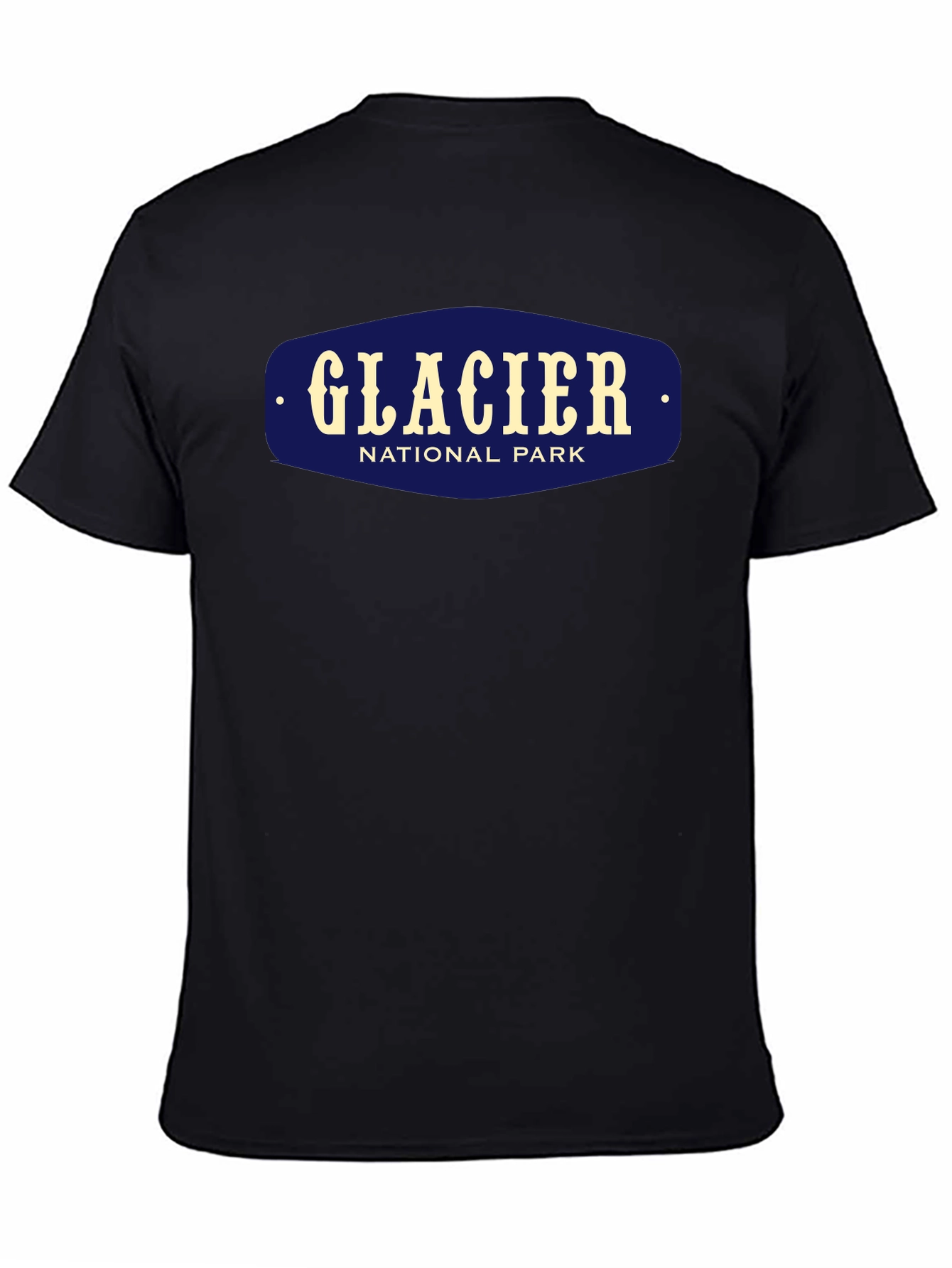 Glacier National Park Black Graphic T-Shirt