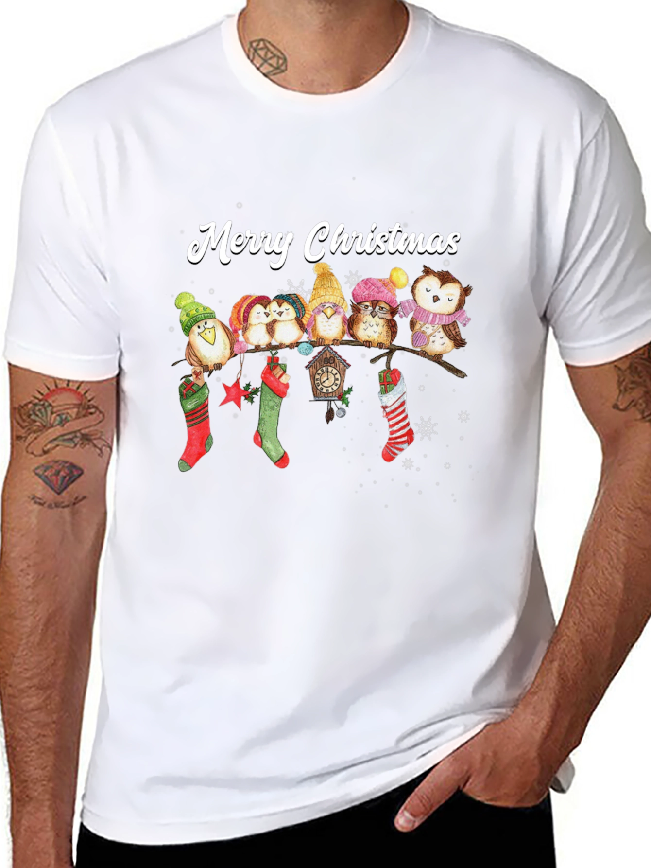 Merry Christmas Owl T-Shirt