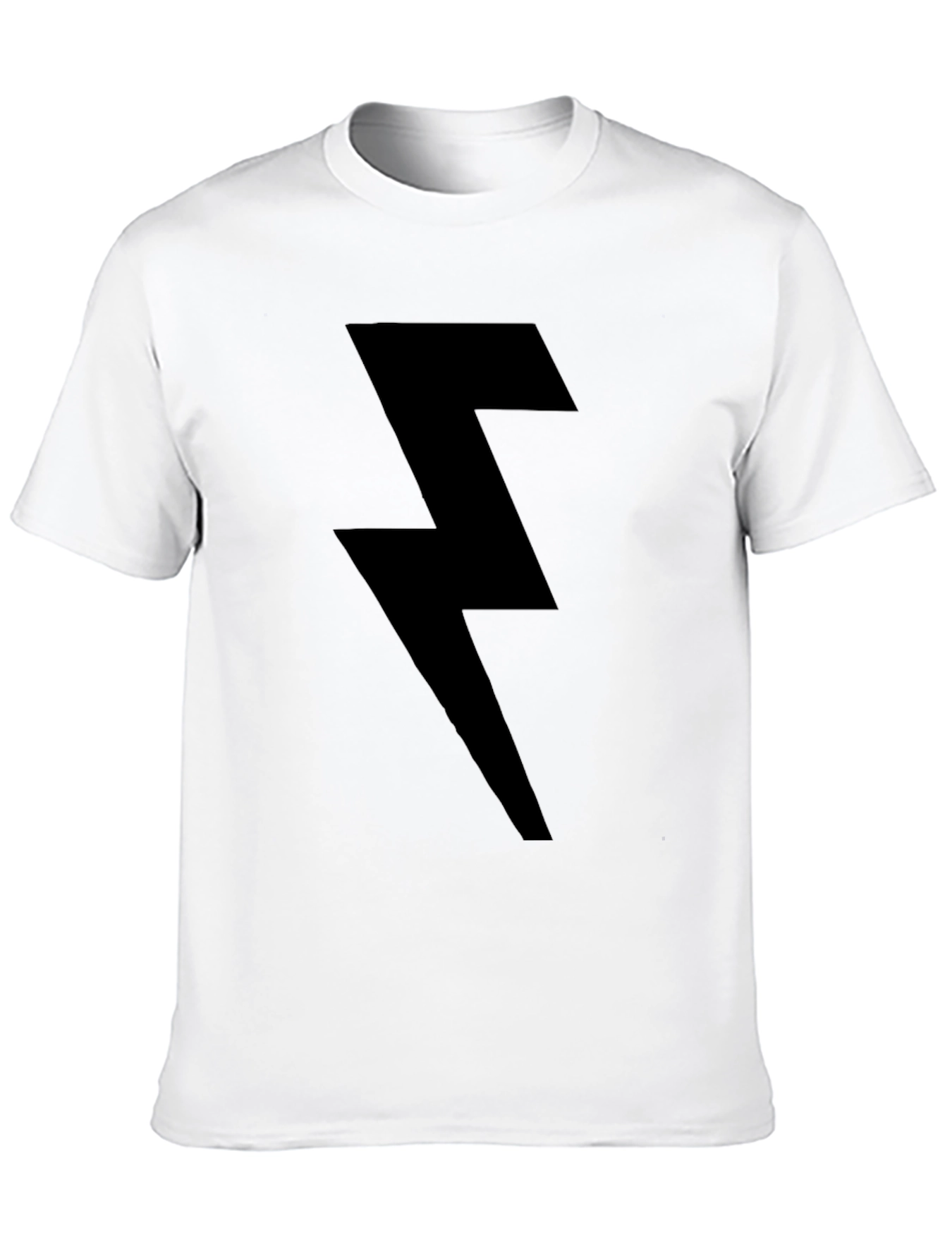 Lightning Bolt Black T-Shirt - Modern Graphic Tee