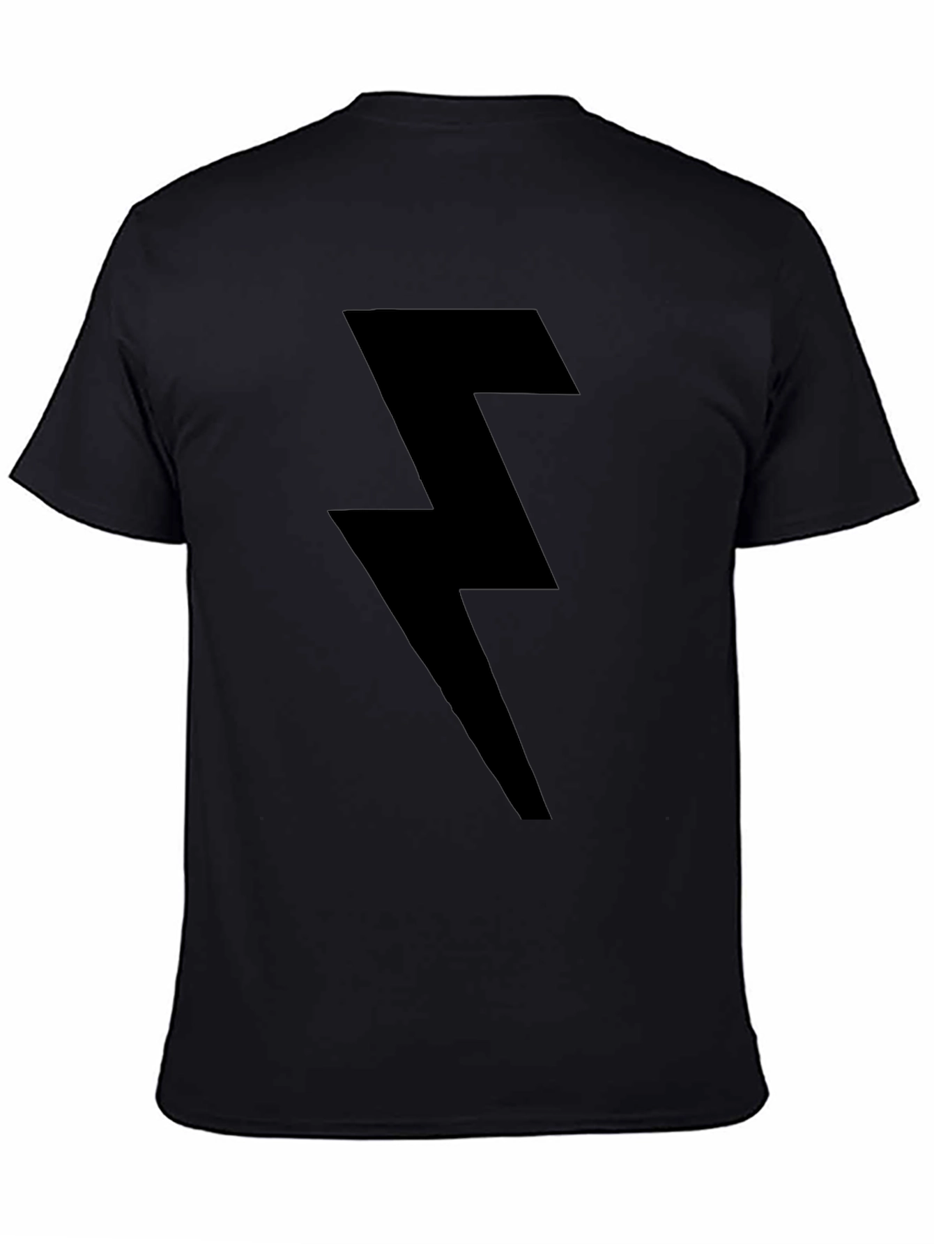 Lightning Bolt Black T-Shirt - Modern Graphic Tee