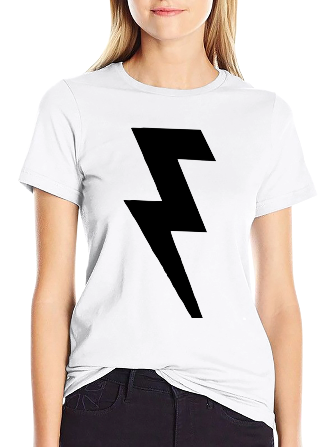 Lightning Bolt Black T-Shirt - Modern Graphic Tee