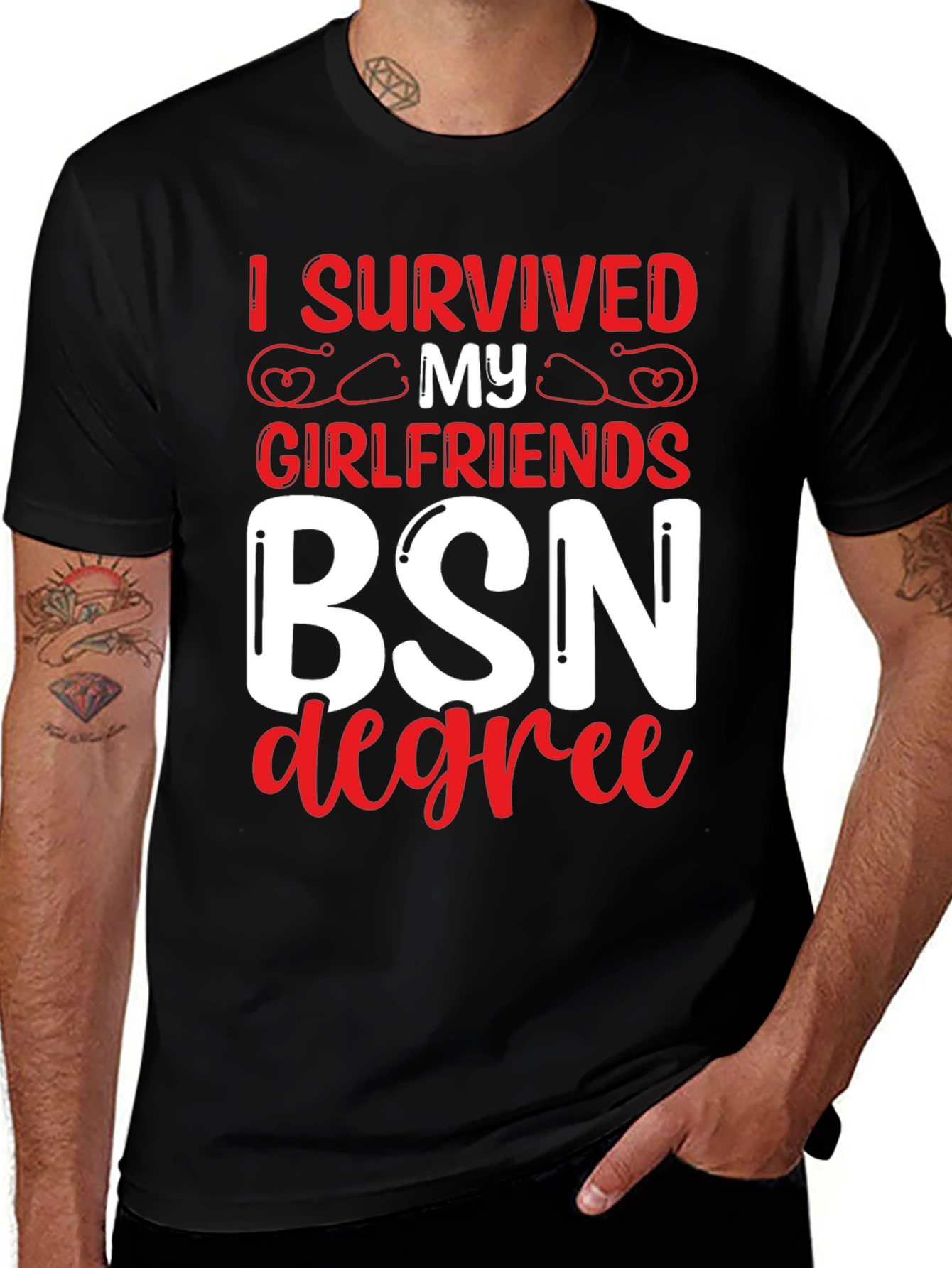 I Survived My Girlfriends BSN Degree Graphic Tee