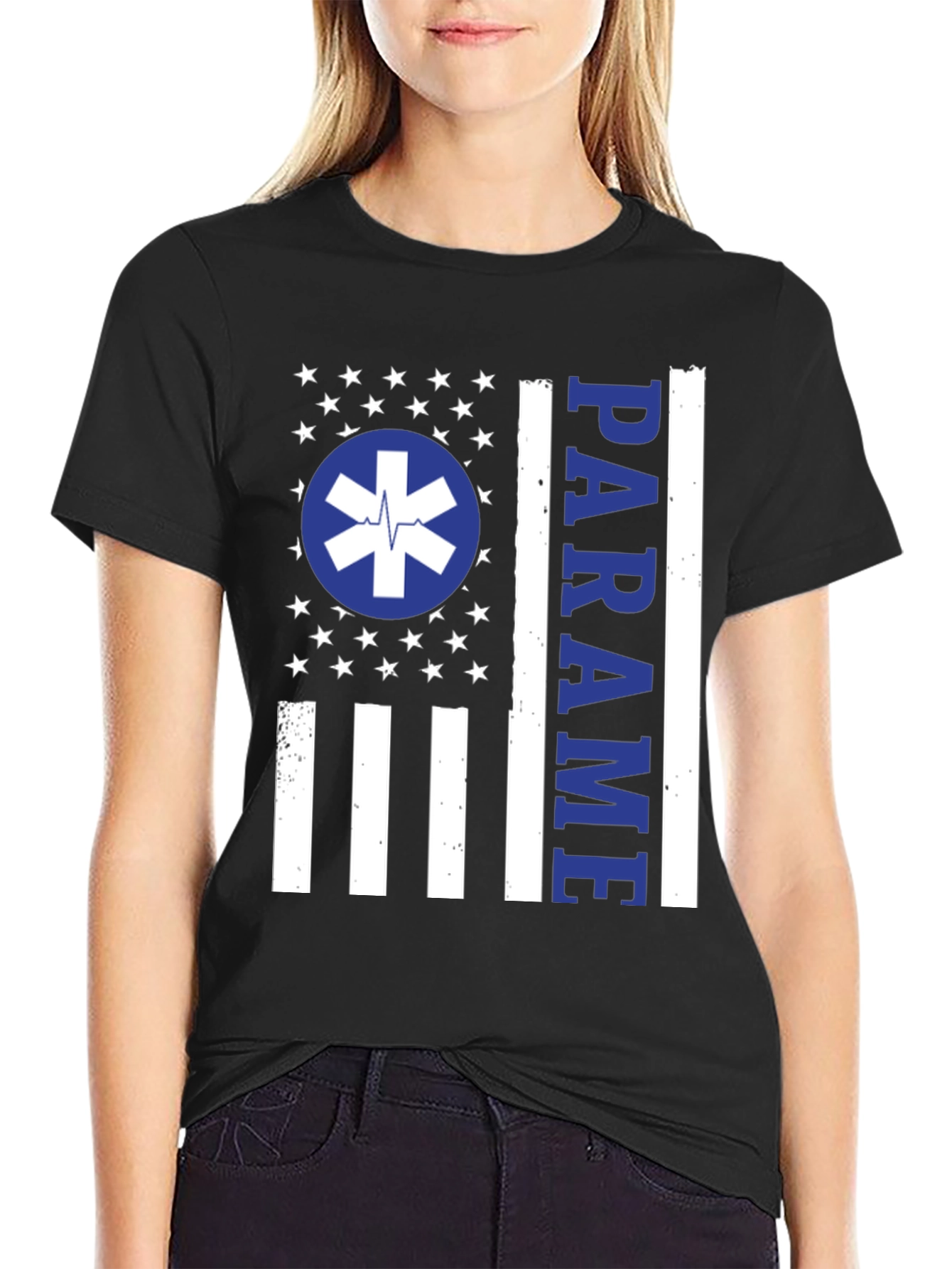 Paramedic American Flag T-Shirt - EMS Support