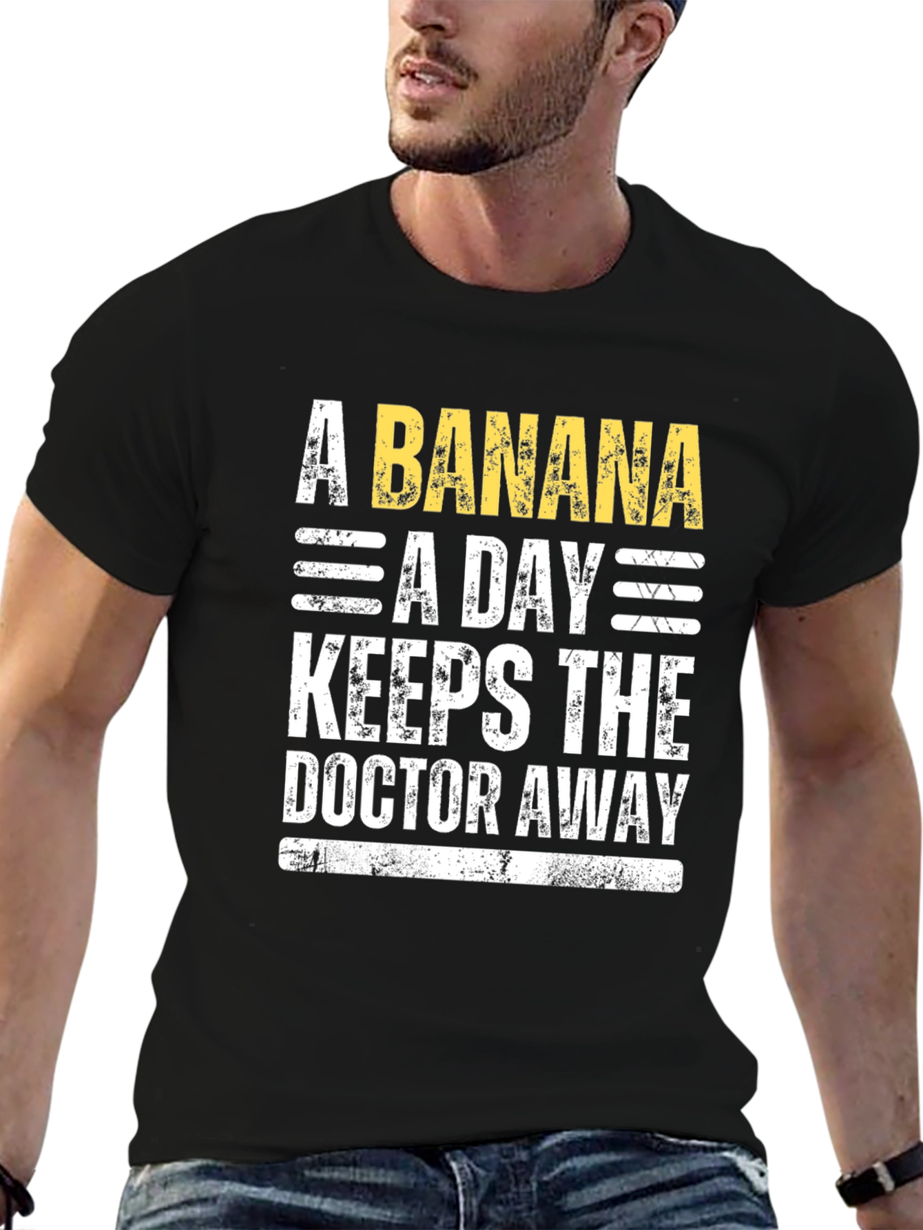 Banana a Day T-Shirt - Novelty Fruit Health Tee