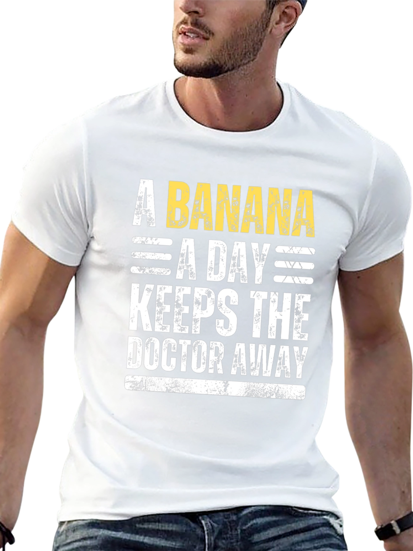 Banana a Day T-Shirt - Novelty Fruit Health Tee