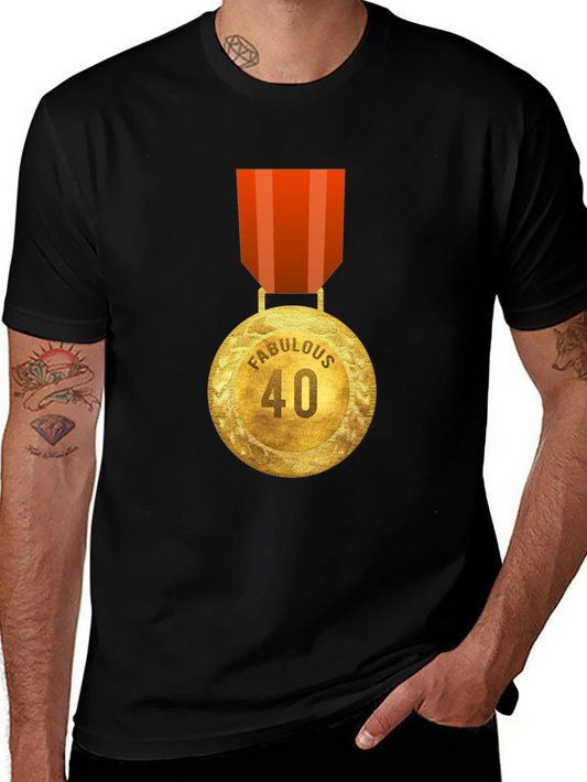 Fabulous 40 Birthday Medal T-Shirt