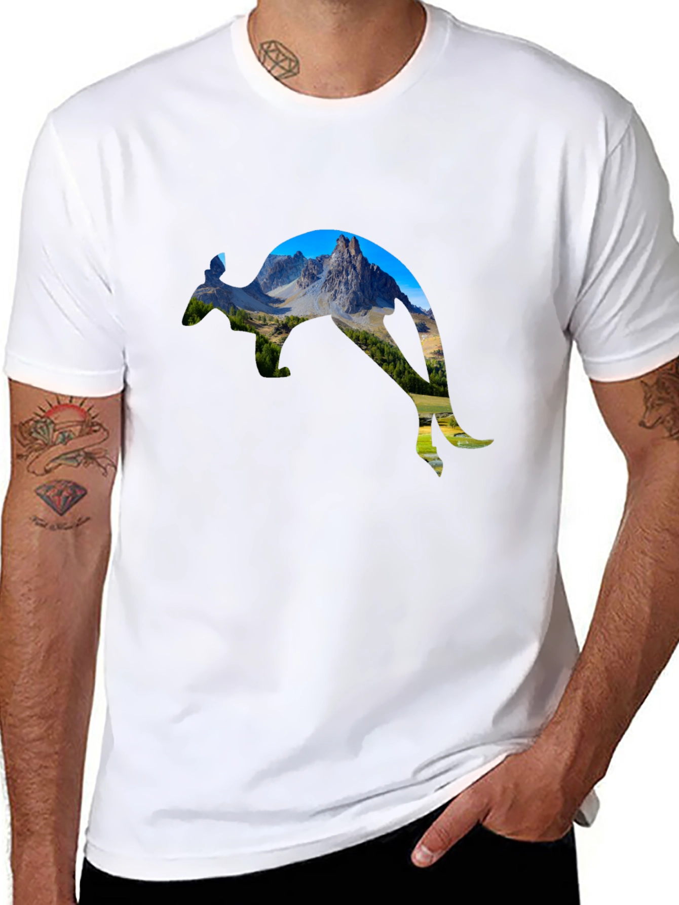 Mountain Kangaroo Graphic Tee