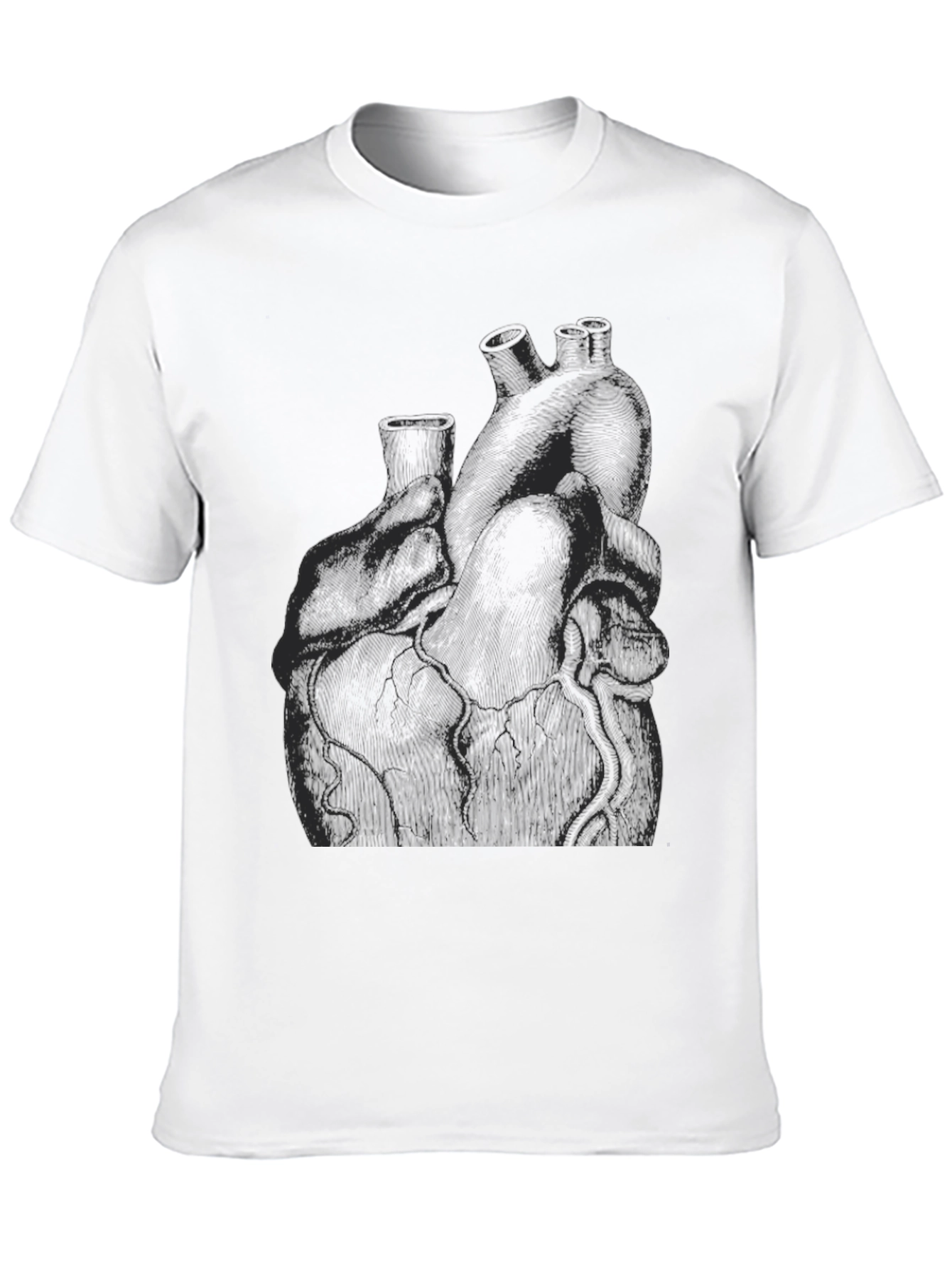 Anatomical Heart Print Black T-Shirt