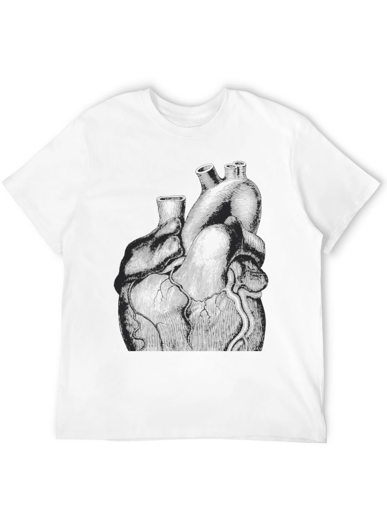 Anatomical Heart Print Black T-Shirt