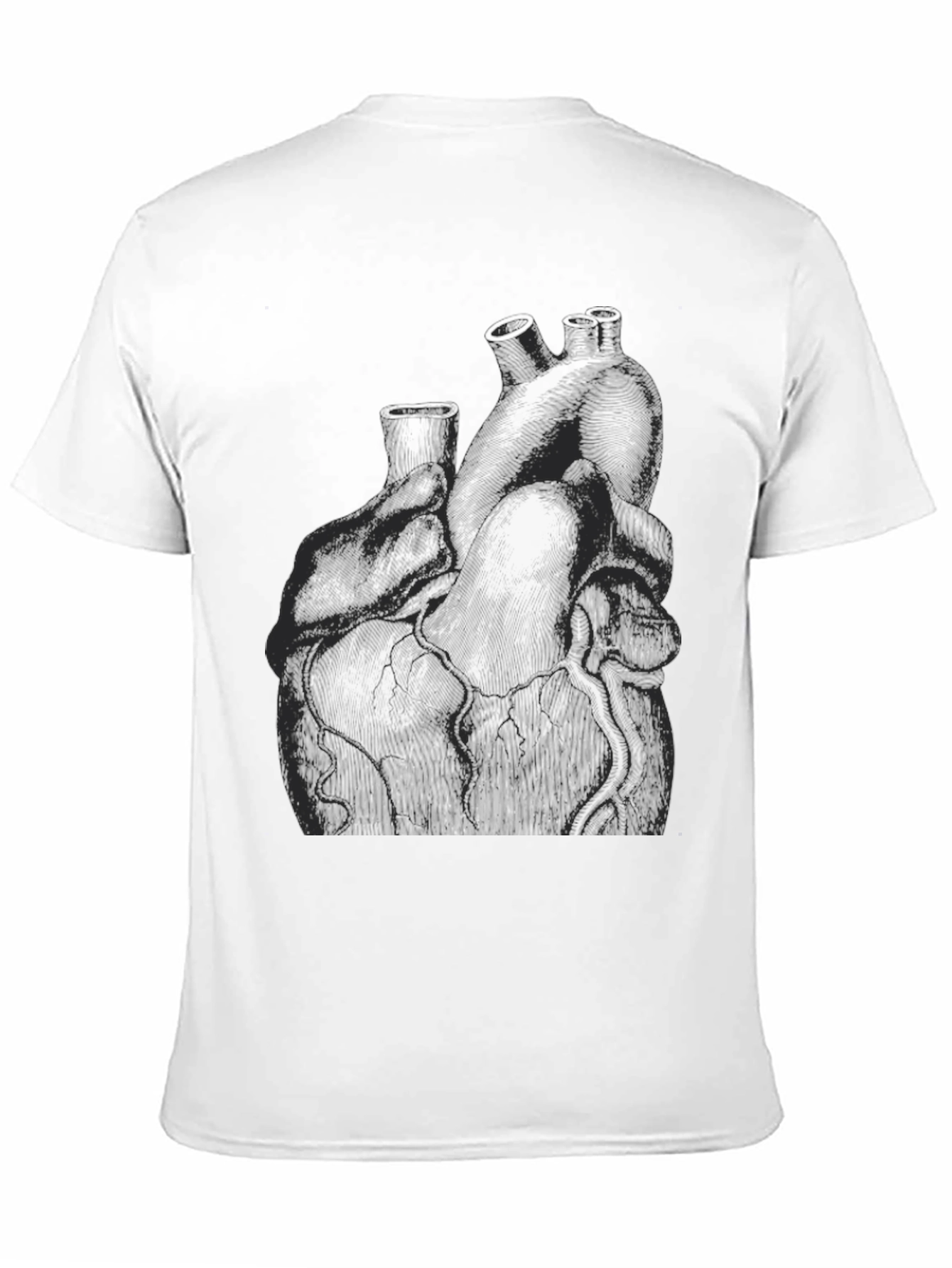 Anatomical Heart Print Black T-Shirt