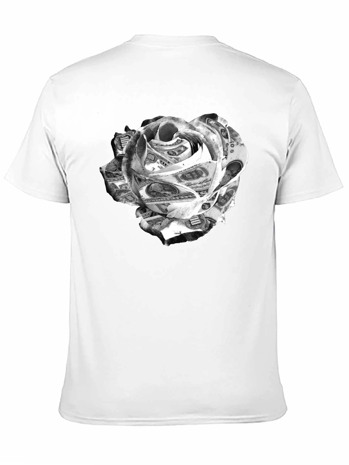 Money Rose Graphic Tee - Black Cotton