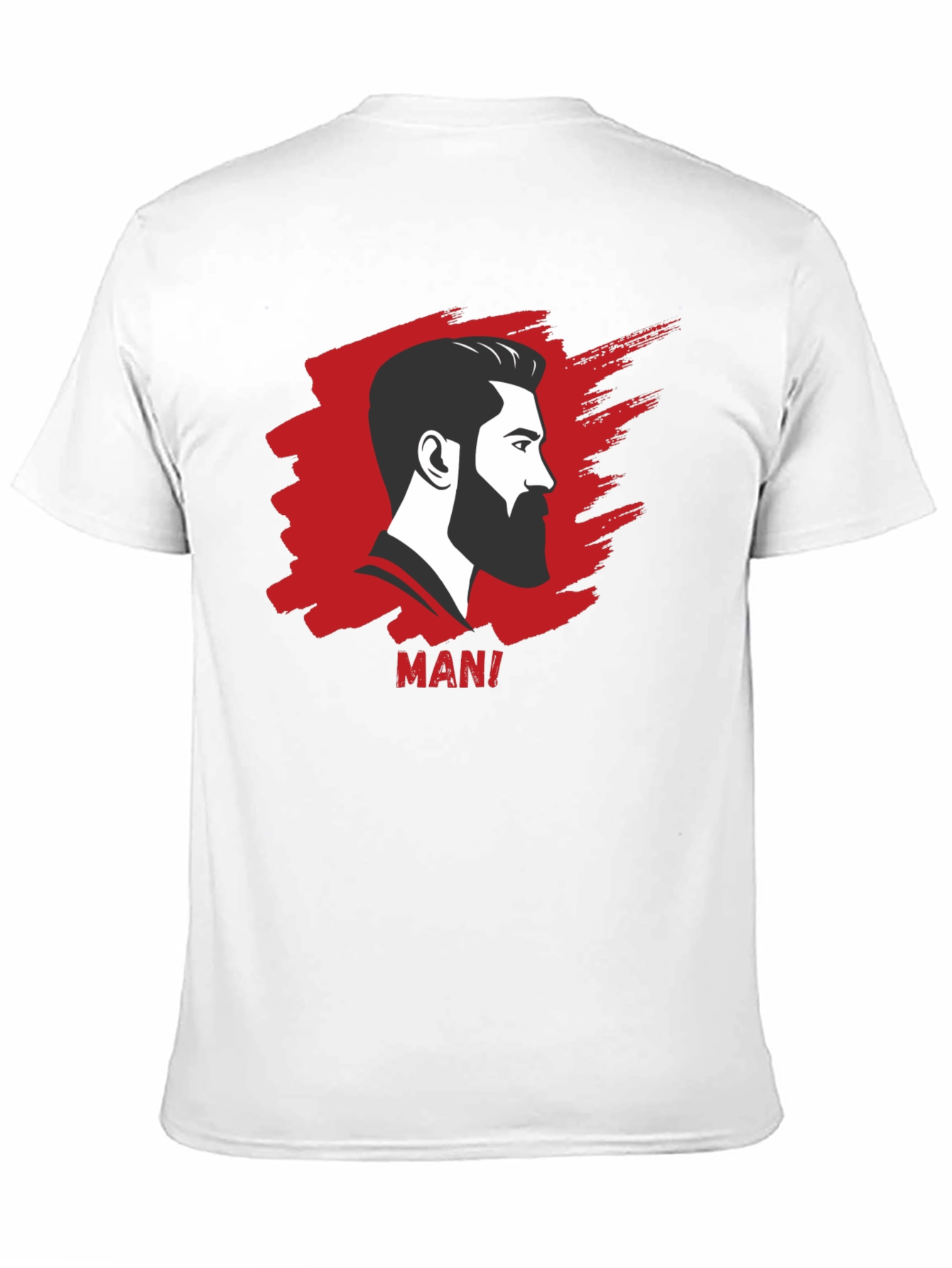 Bearded Man Graphic Tee - Cool Black T-Shirt