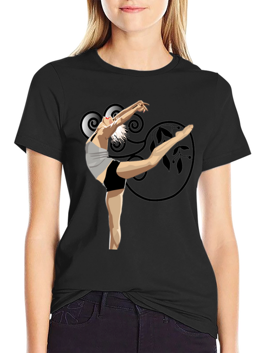 Ballet Dancer Graphic Black T-Shirt